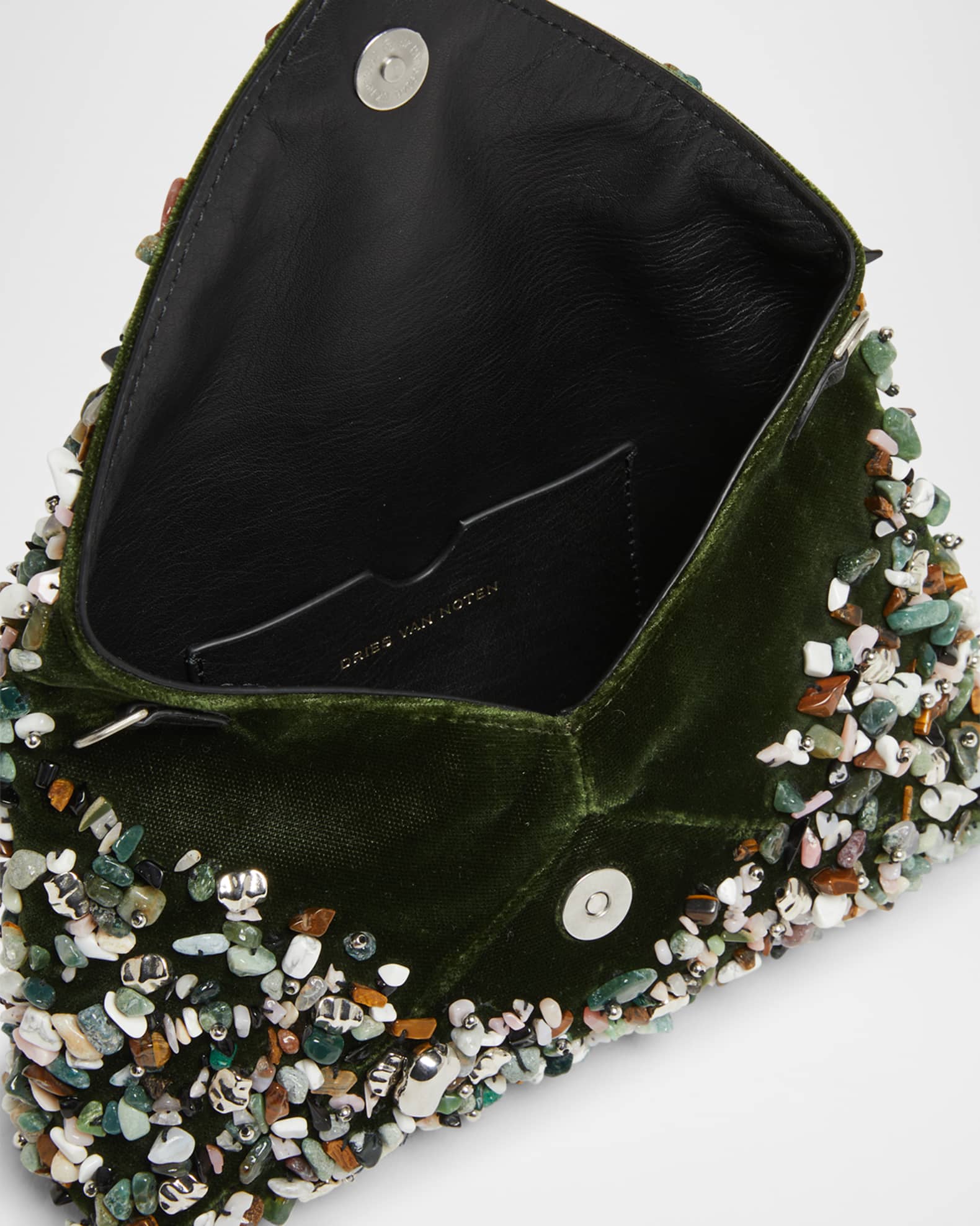 【Dries Van Noten】Embellished Mattelasse エンベロープバッグ Embellished envelope bag - Spring-Summer Women | Dries Van Noten