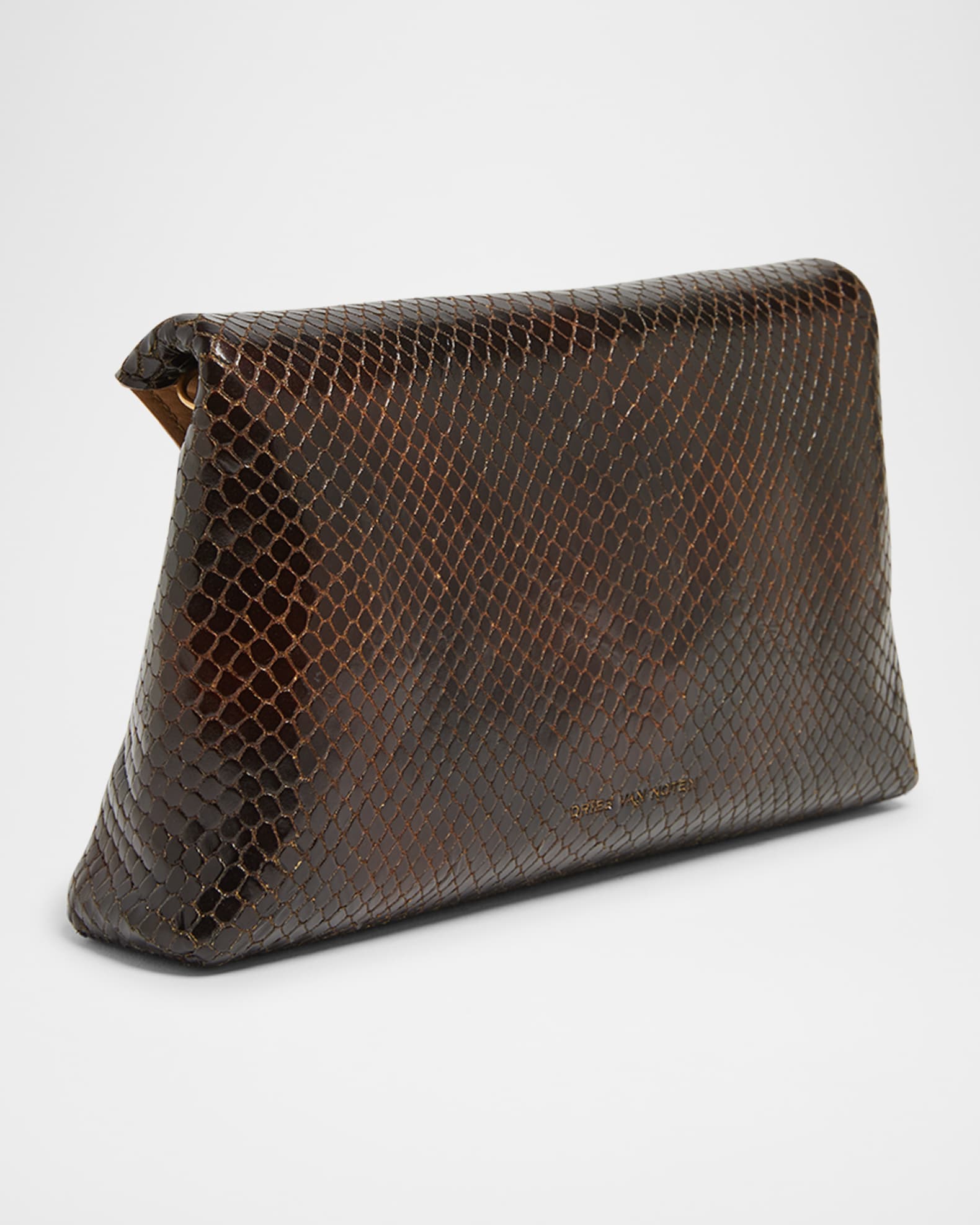Small Embossed Leather Envelope Clutch Bag 1