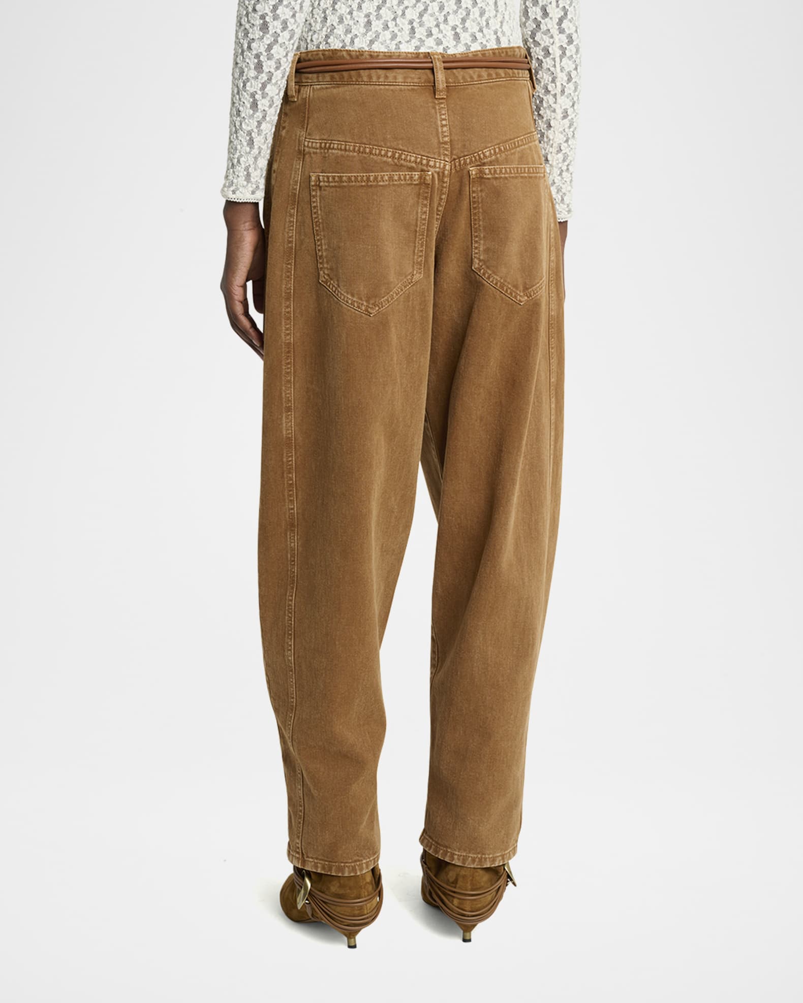 デニム・ジーパン ISABEL MARANT JEANS BARREL ORIANE IN DENIM Oriane barrel-leg jeans in blue - Isabel Marant | Mytheresa