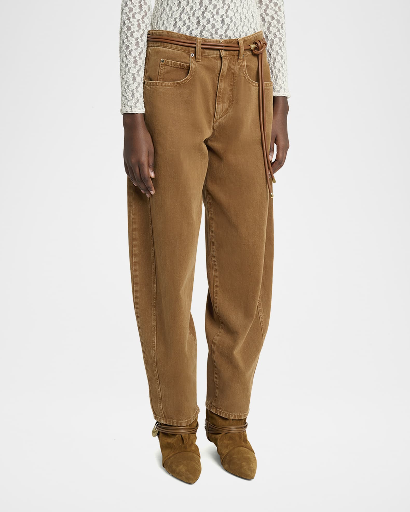 【関税&送料込】Isabel Marant Jeans Barrel Oriane In Denim Isabel Marant Oriane Barrel Leg Jeans | Neiman Marcus