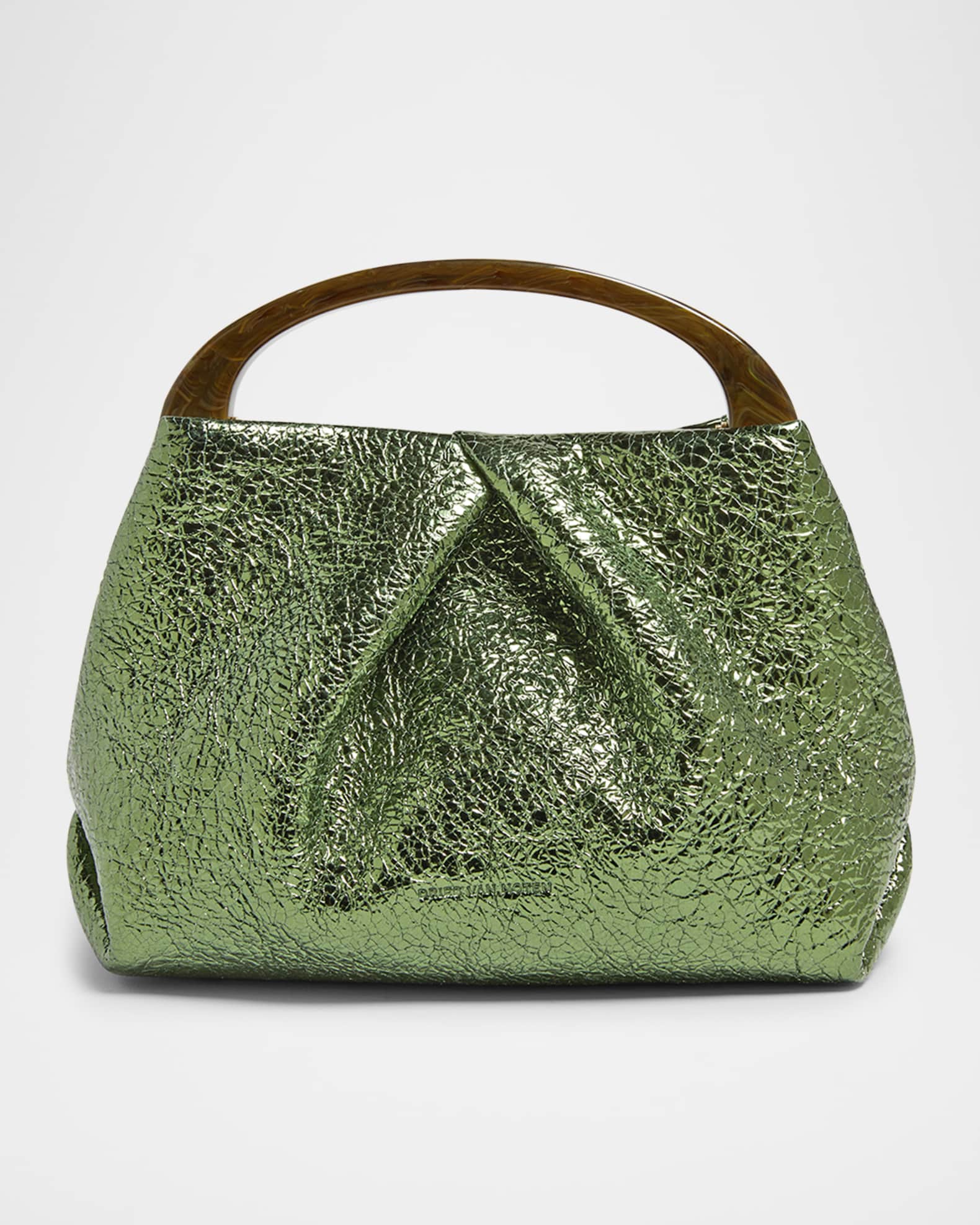 競売 Leather Metallic Crinkled Noten Van Dries Mini Bag Crossbody バッグ