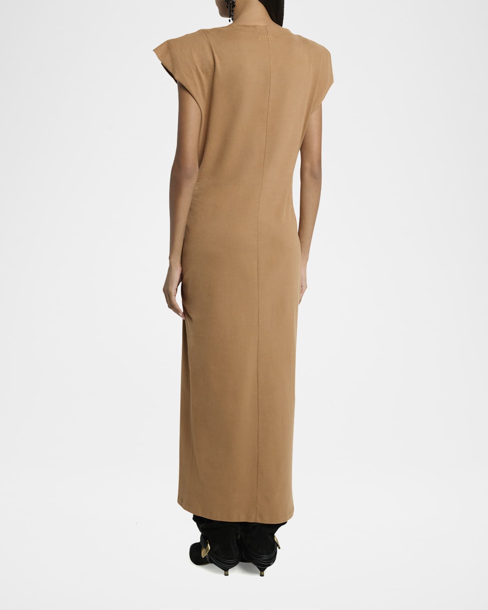 Isabel Marant Nadela Ruched Cotton Jersey Dress | Neiman Marcus