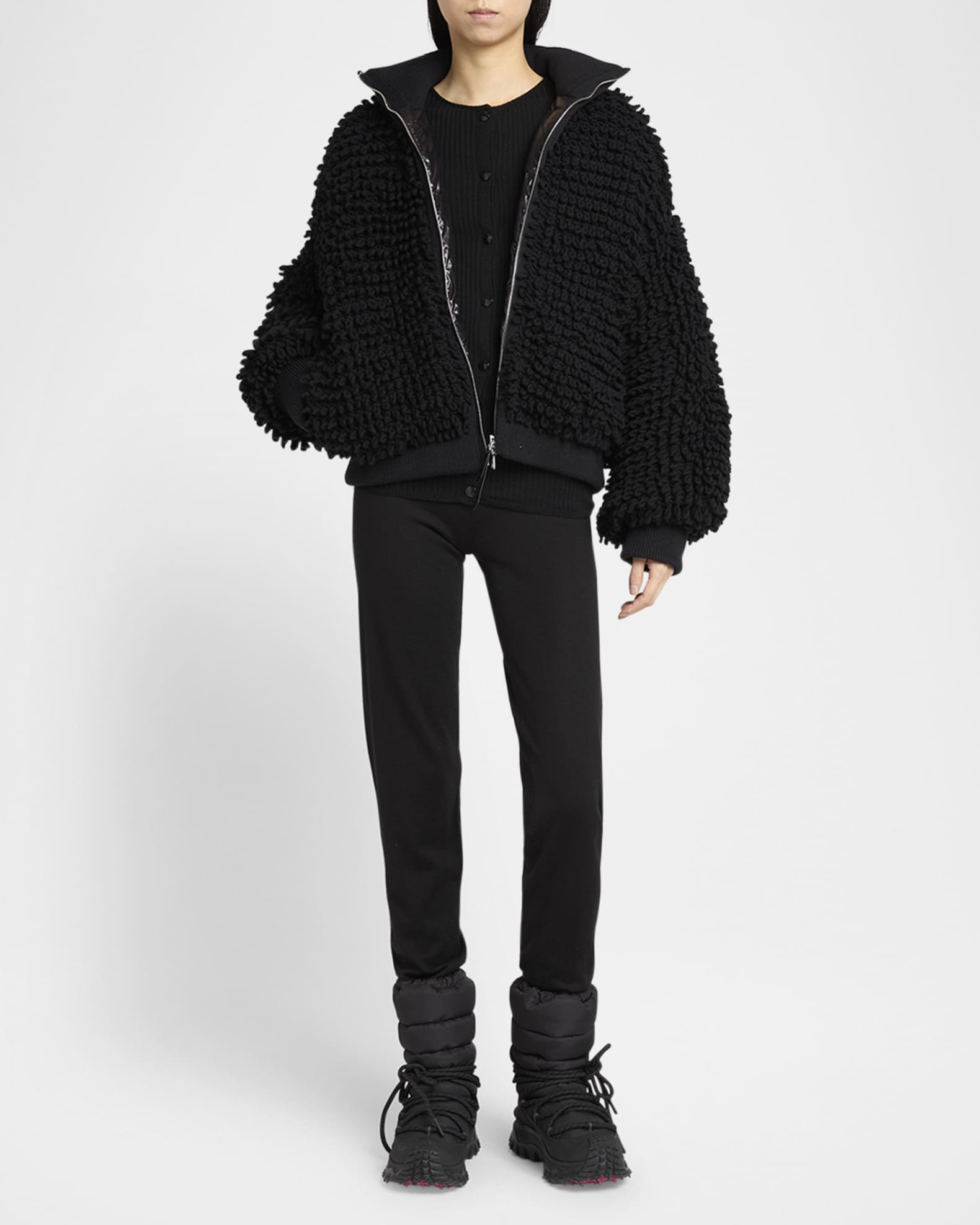 Moncler Genius x EE72 by Edward Enninful Wool Blend Zip-Up