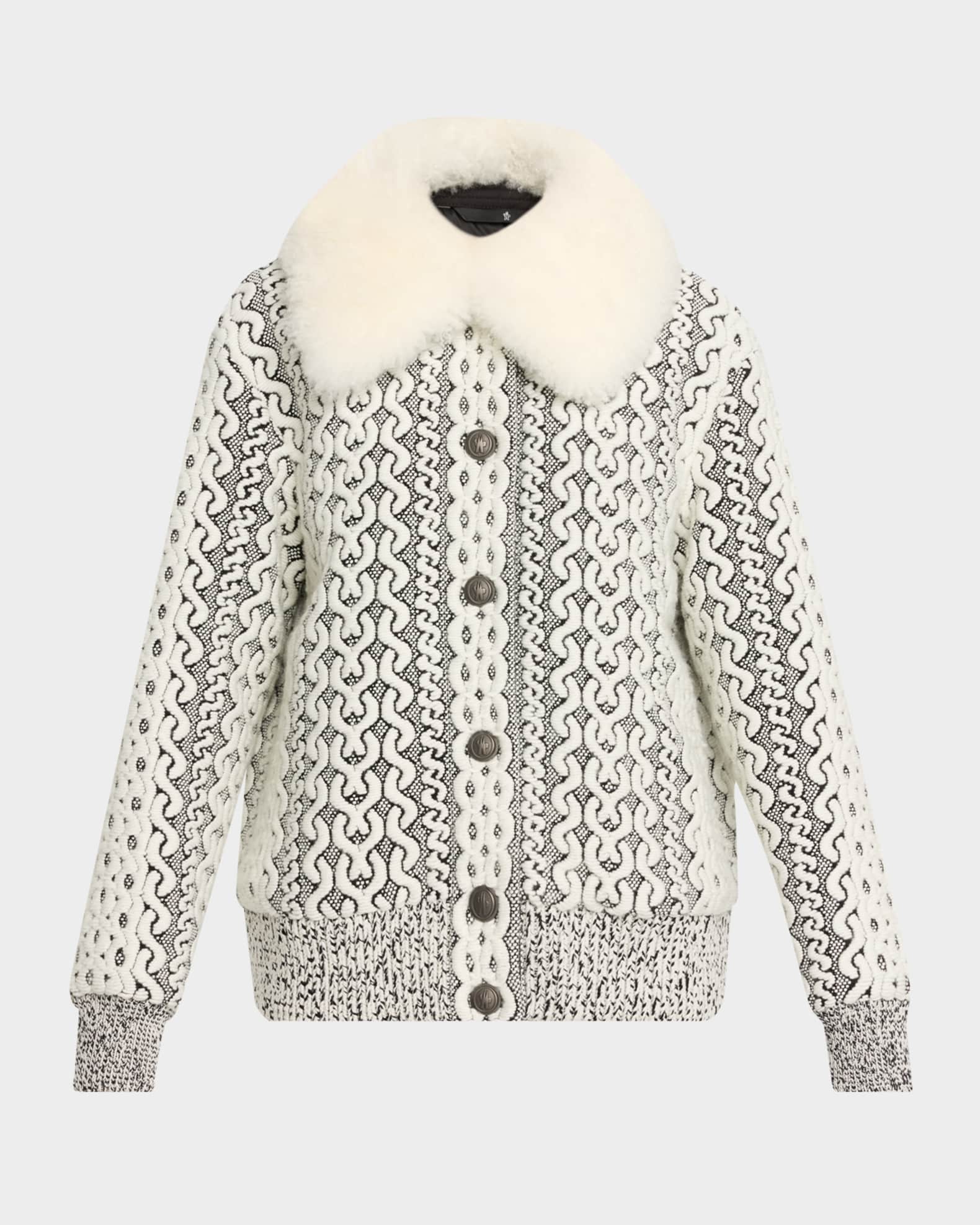 Moncler Grenoble Beille Bomber Jacket with Detachable Shearling