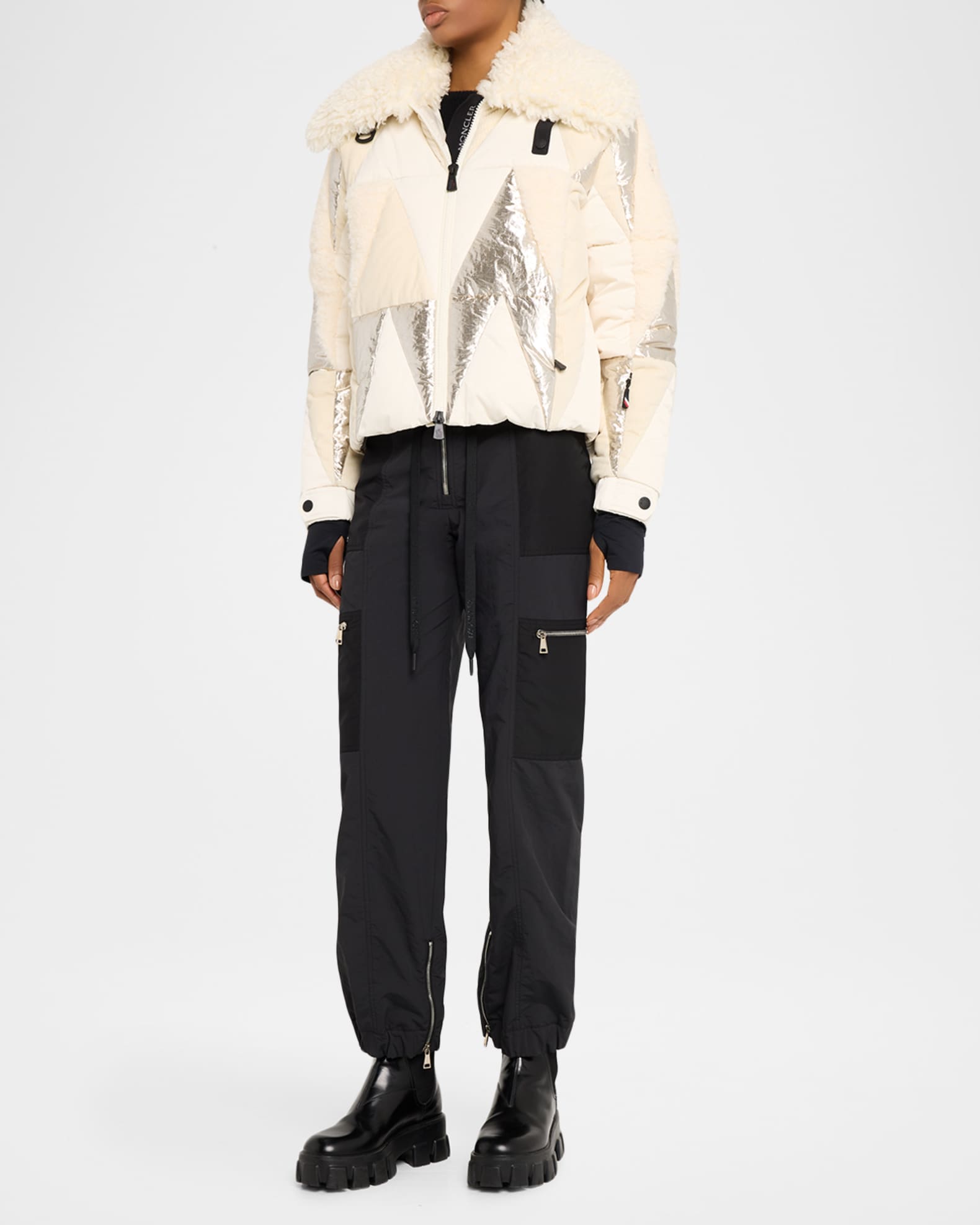 Moncler Grenoble Pamiers Patchwork Down Ski Jacket | Neiman Marcus