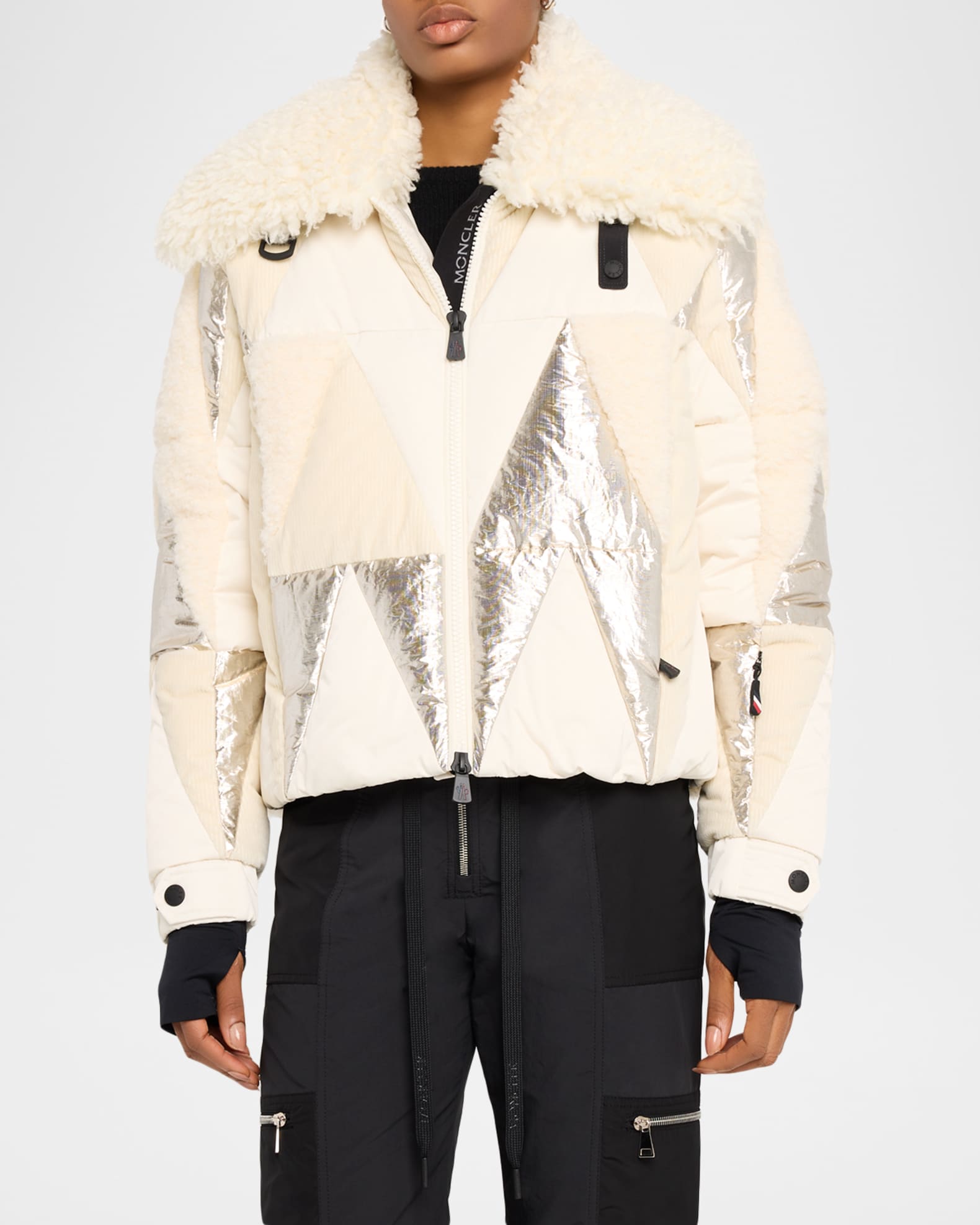 Moncler Grenoble Pamiers Patchwork Down Ski Jacket | Neiman Marcus