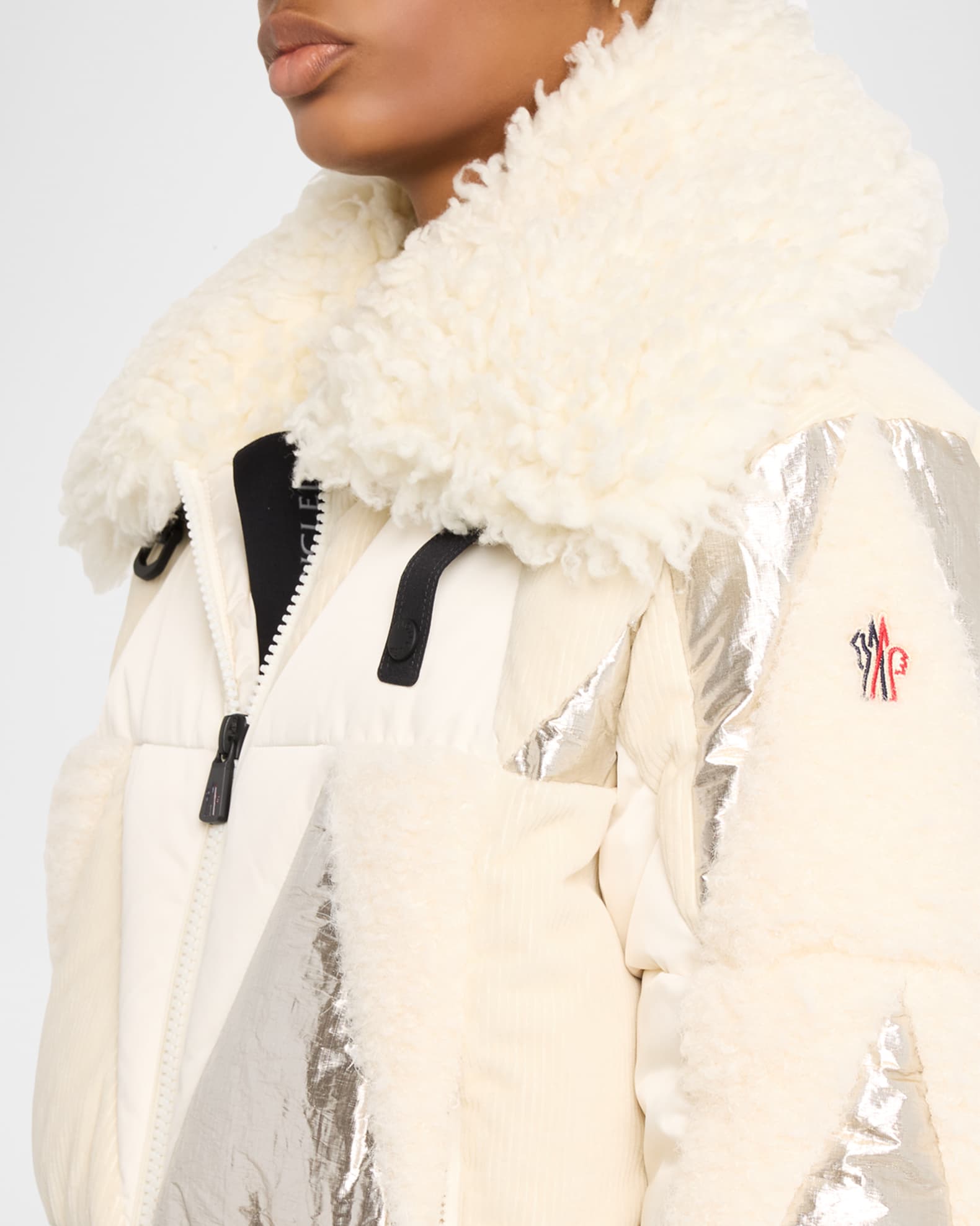 Moncler Grenoble Pamiers Patchwork Down Ski Jacket | Neiman Marcus