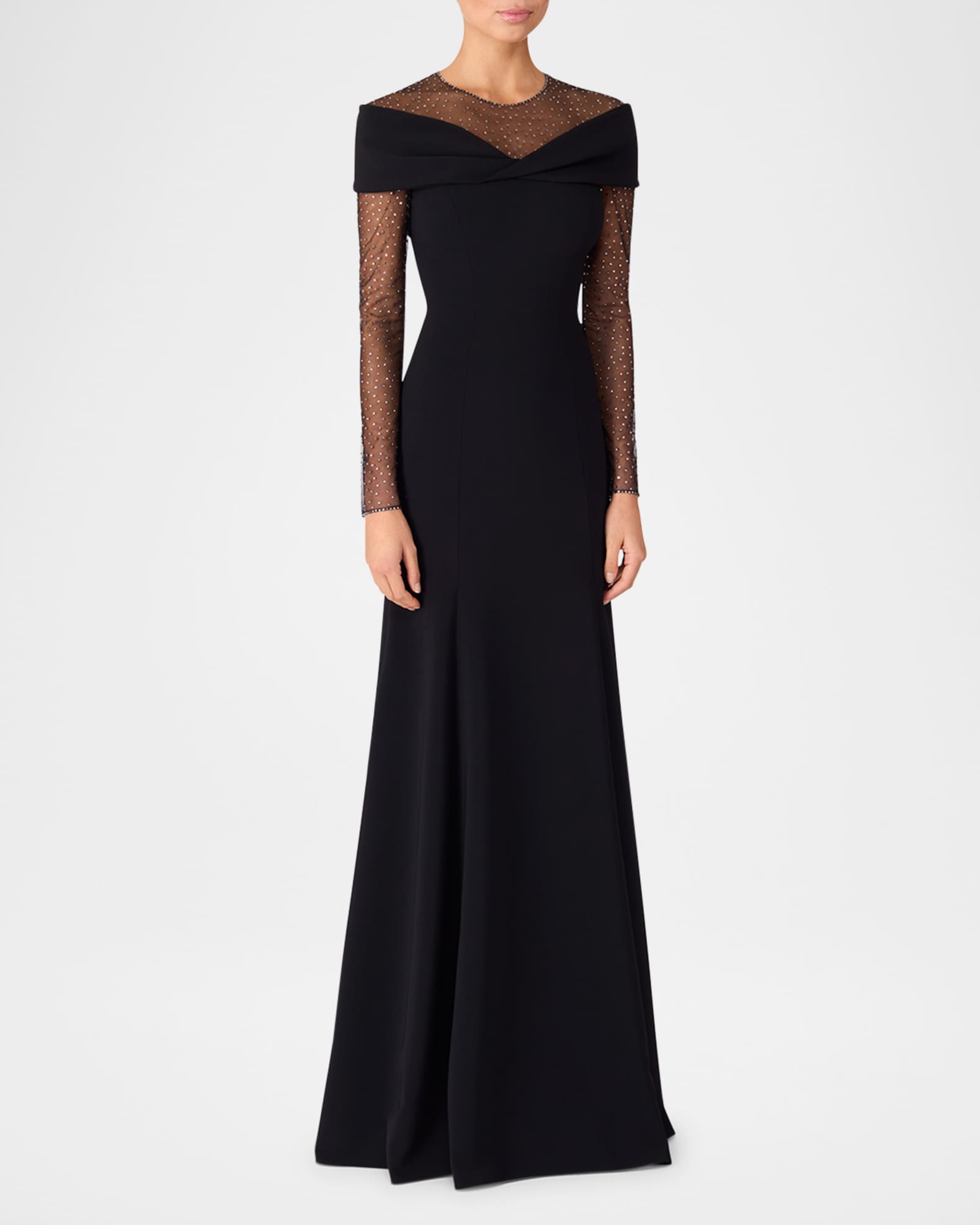 Etienne Crystal Illusion Off-The-Shoulder Gown 1