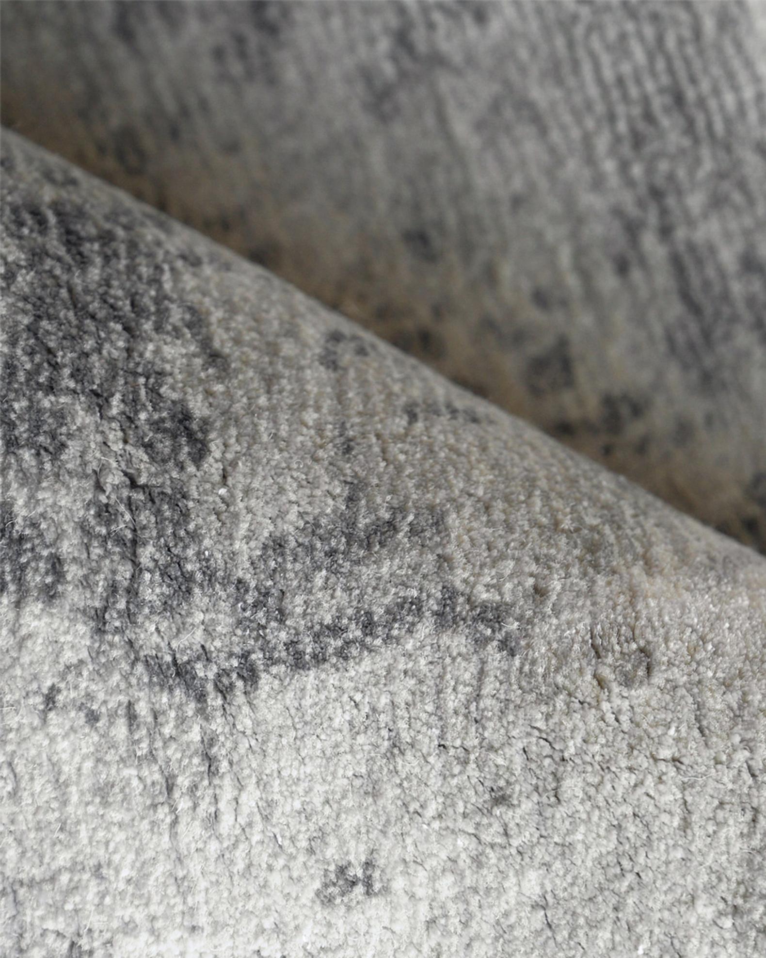 Exquisite Rugs Papyrus Gray Wool/Bamboo Silk handloomed Area Rug ...