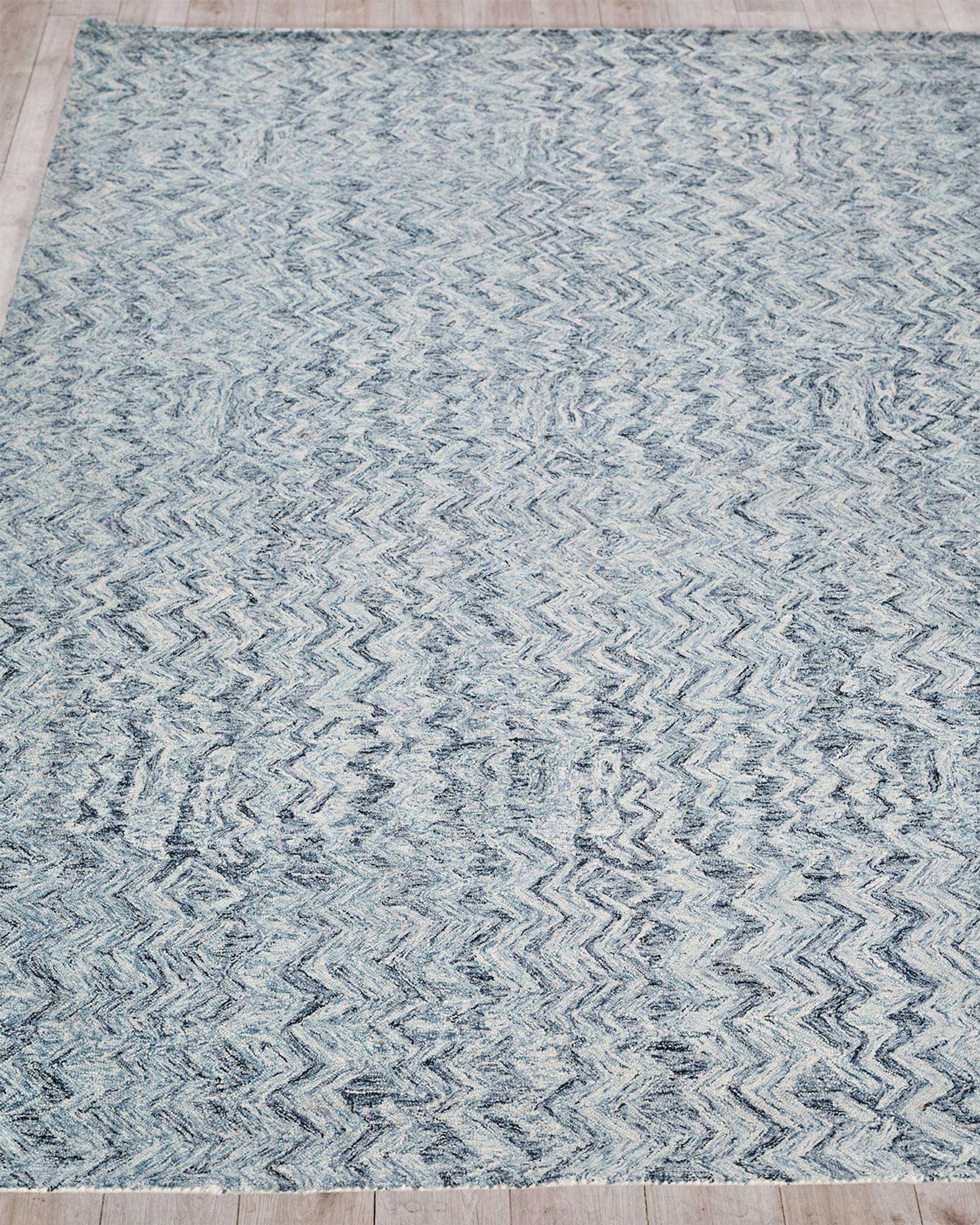 Exquisite Rugs Veneta Hand-Tufted Blue Rug, 9' x 12' | Neiman Marcus