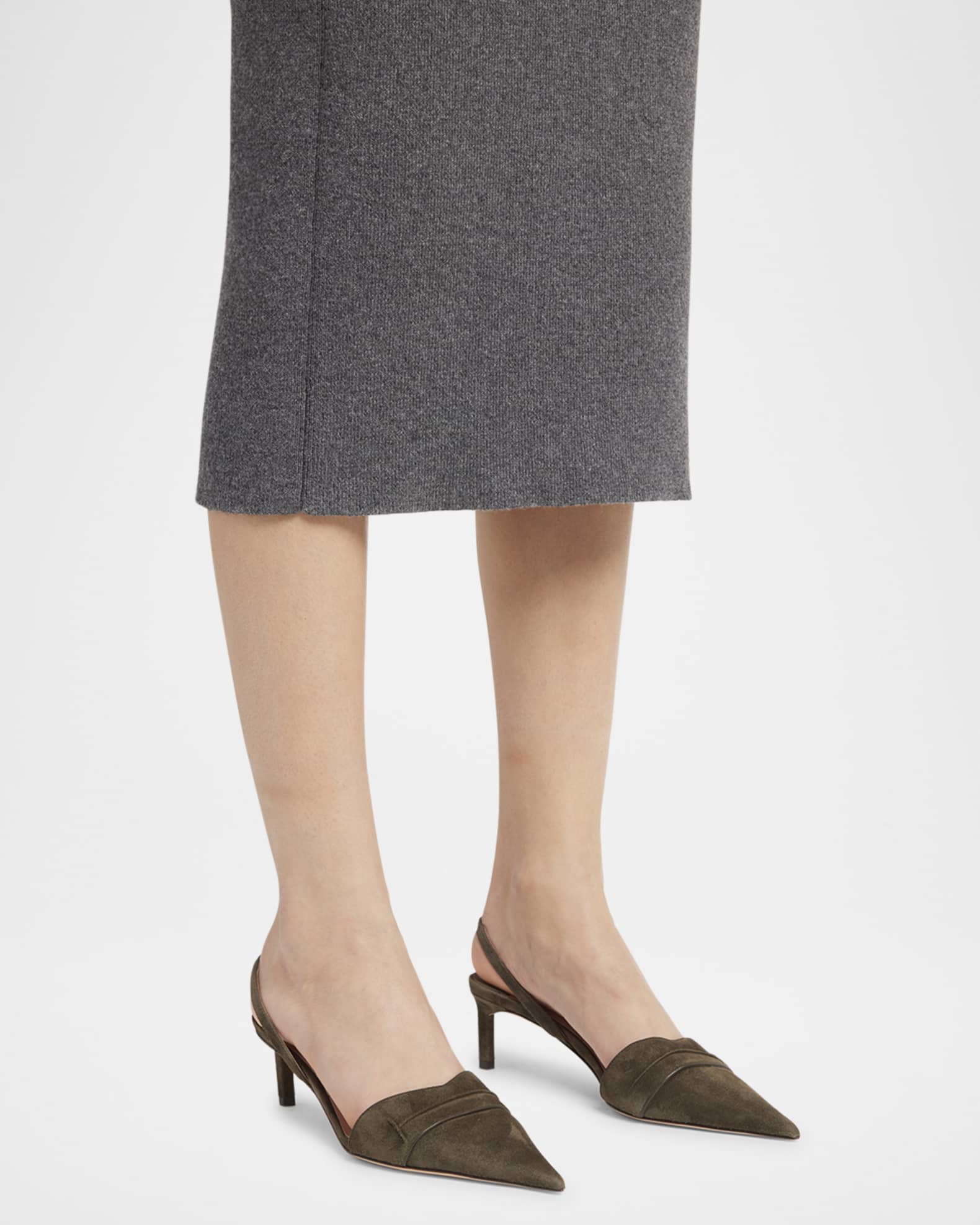 Eva Suede Slingback Pumps 1