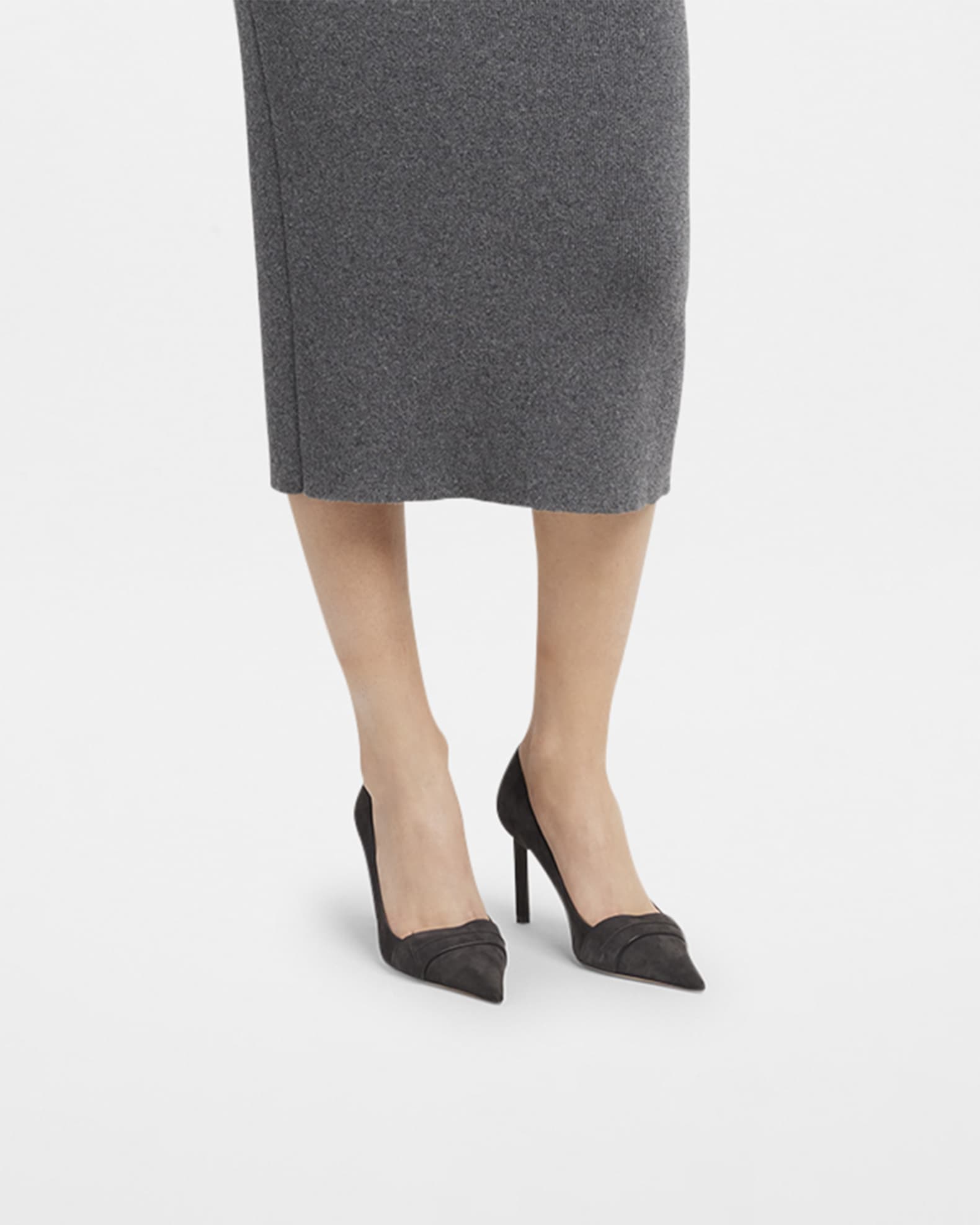 Eva Suede Pointed-Toe Pumps 1