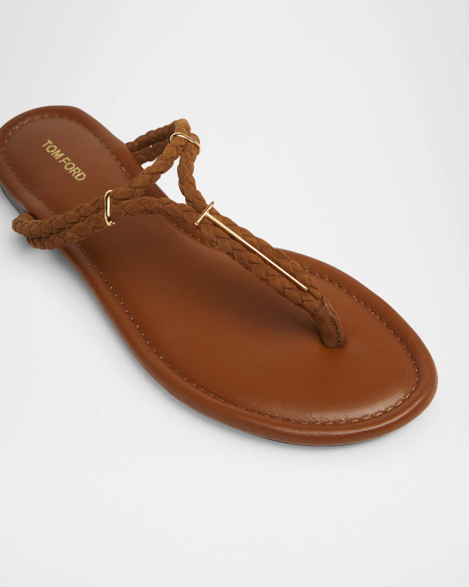 TOM FORD Lily Suede Thong Sandals | Neiman Marcus