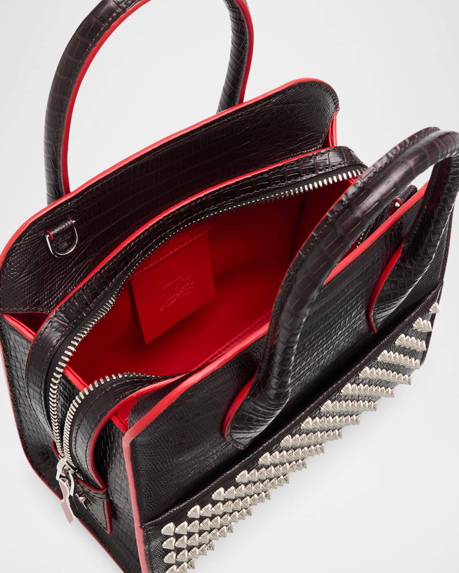 Christian Louboutin Eloise Crossbody Bag in Spiked Lizard-Embossed