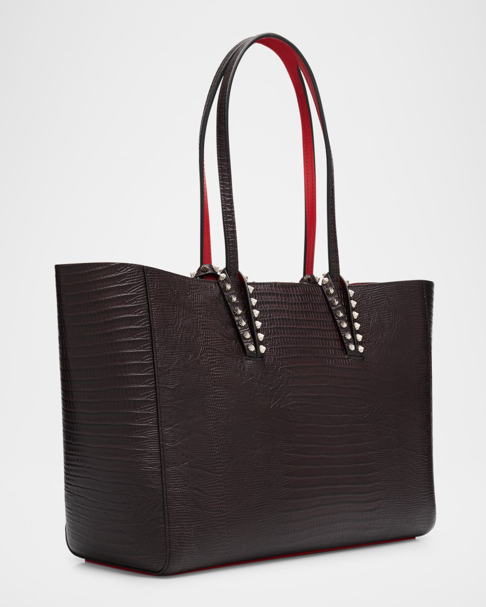 Christian Louboutin Cabata Small Tote Bag in Lizard-Embossed