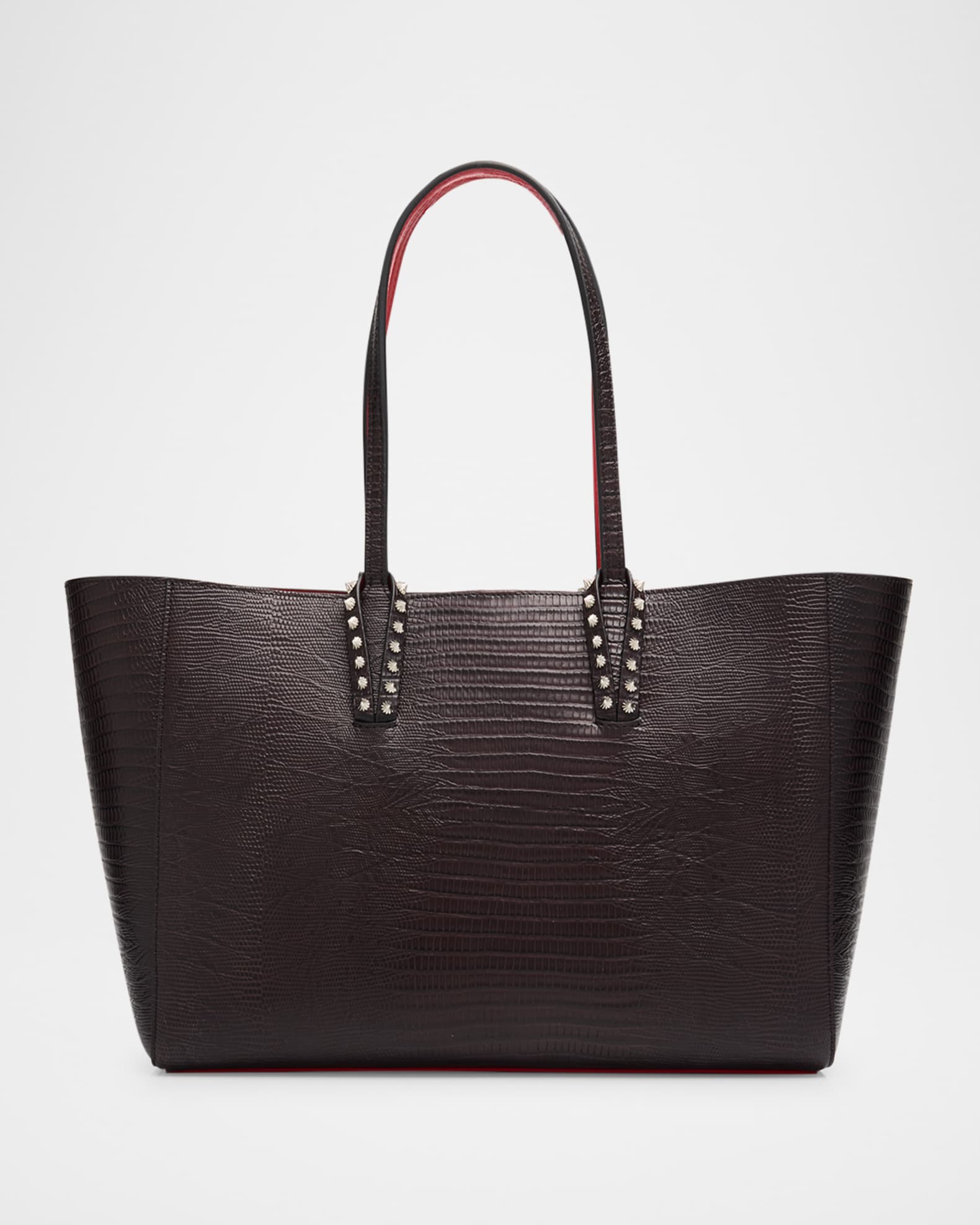 Christian Louboutin Cabata Small Tote Bag in Lizard-Embossed