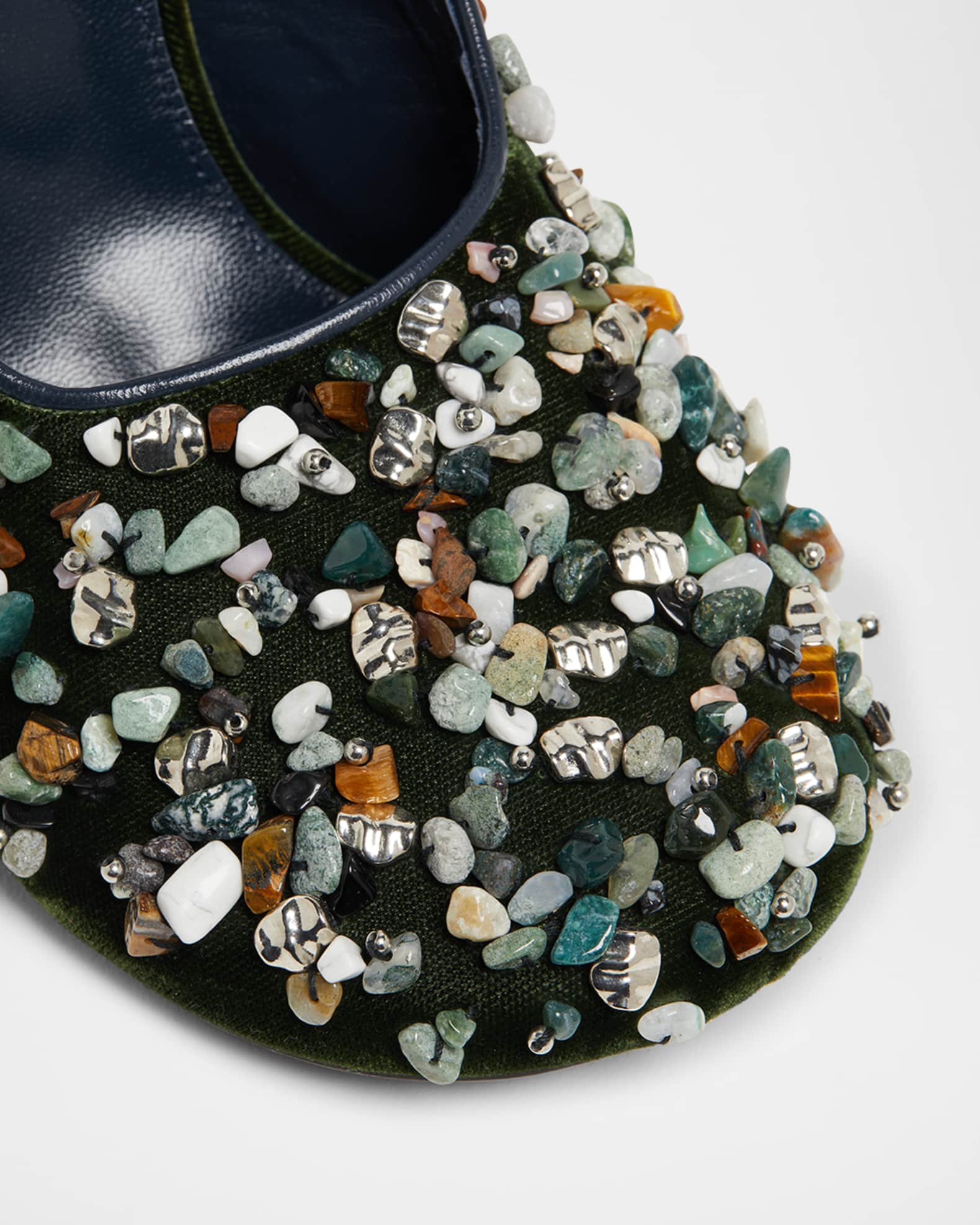 【25SS NEW】DRIES VAN NOTEN / プレキシカーブウェッジミュール DRIES VAN NOTEN メタリックティンセル ウェッジミュール | NET