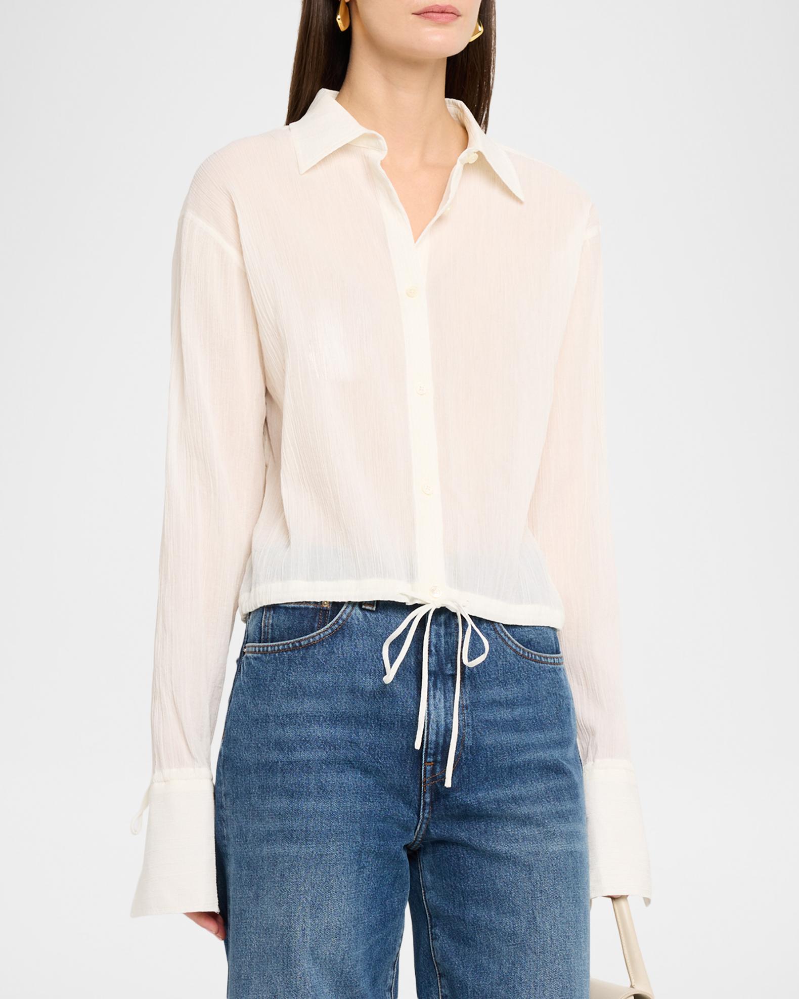 Toteme Drawstring Shirt | Neiman Marcus