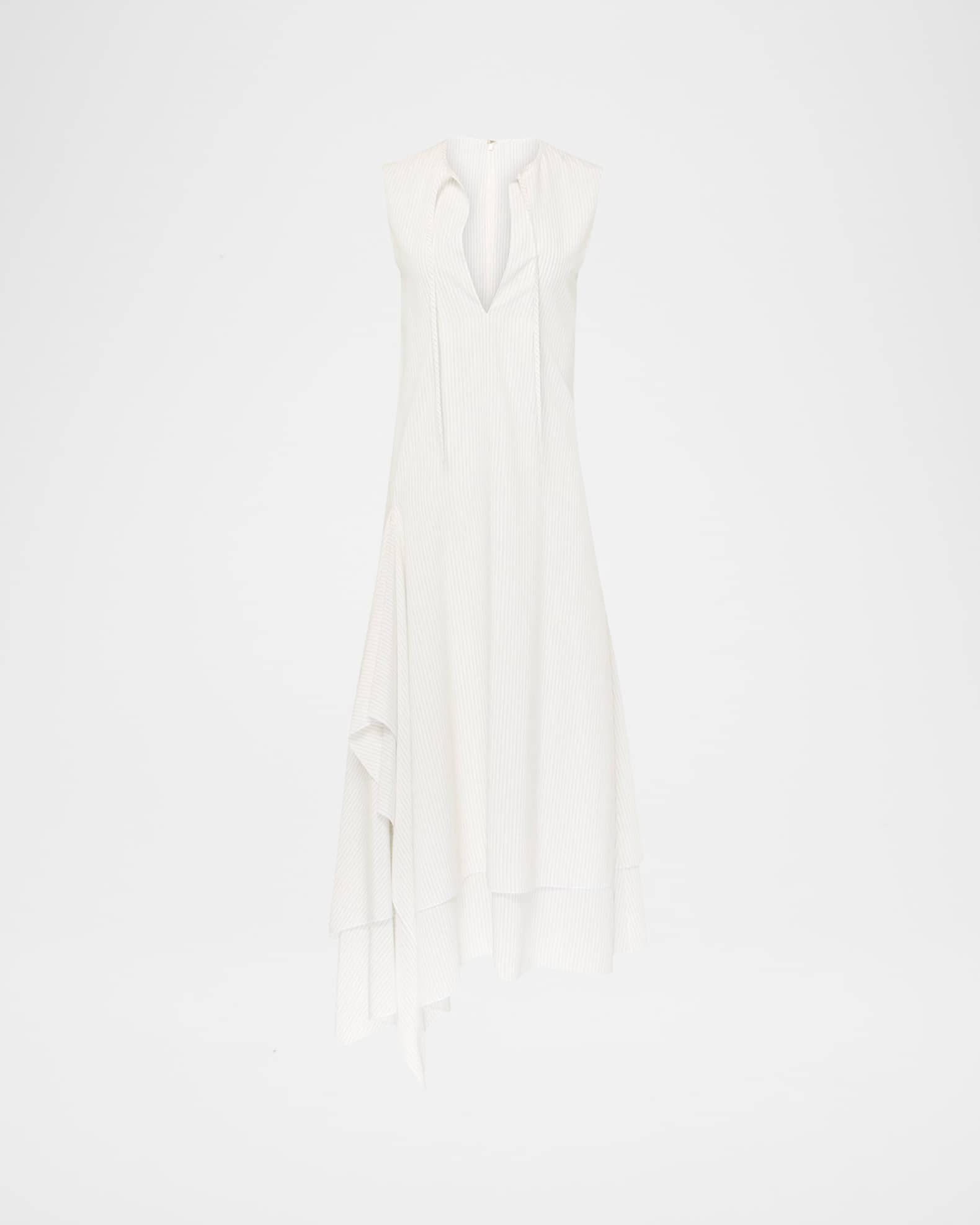 Striped Double Layer Sleeveless Dress 0