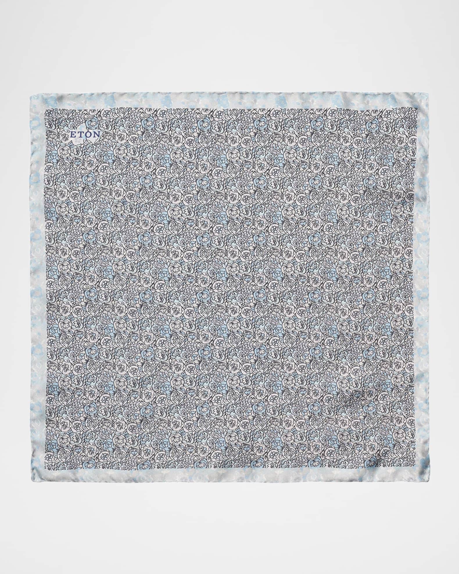 Men's Floral Silk Pocket Square