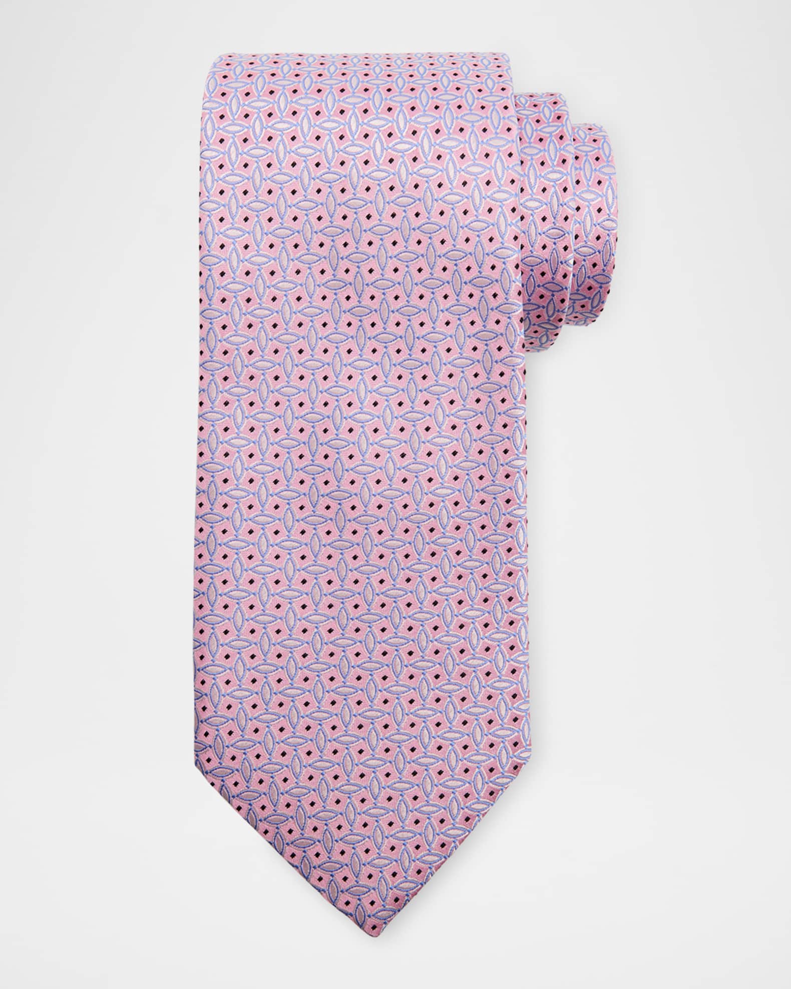 Men's Woven Geometric Silk Tie 0