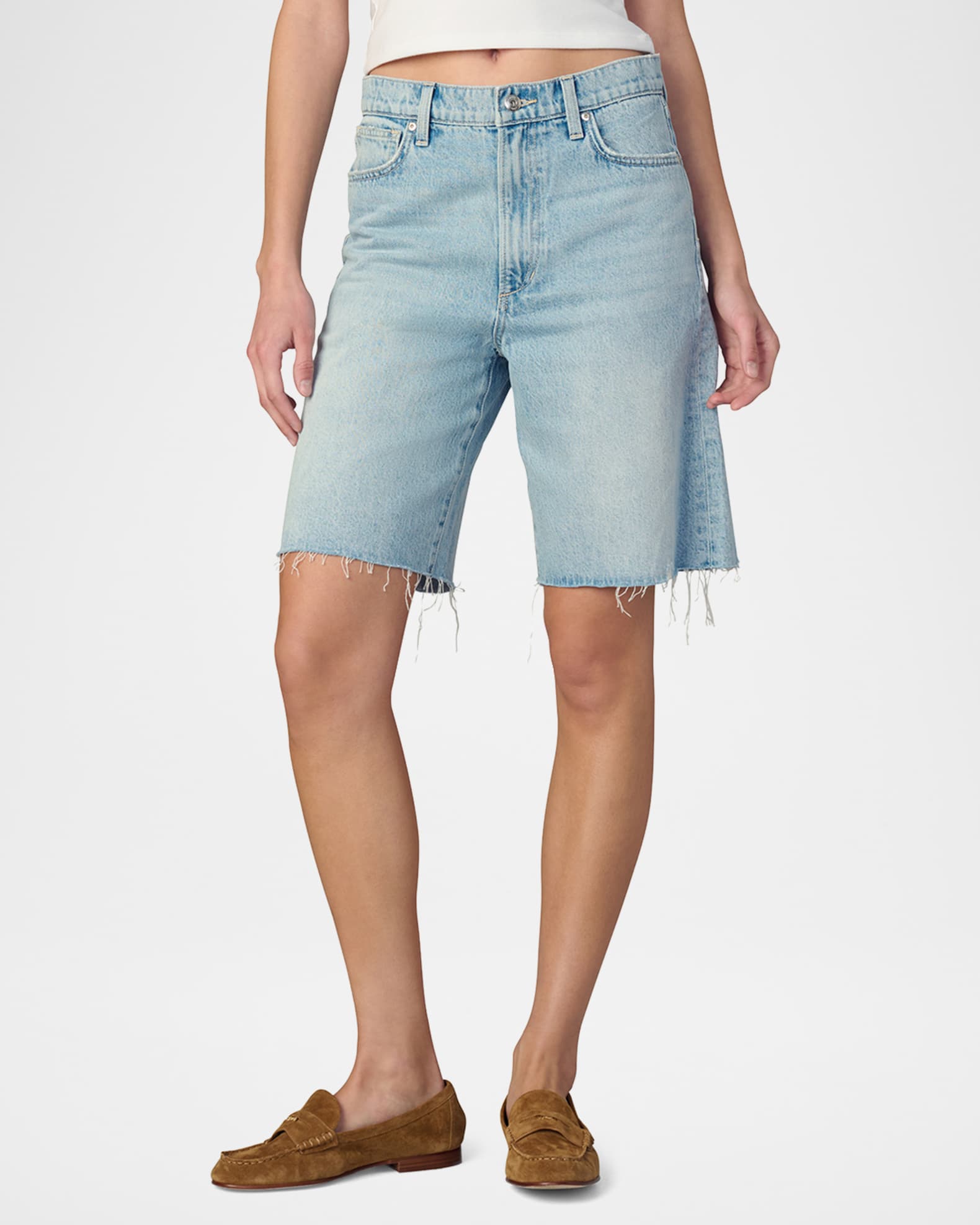【HI FI FNK】Spin Bermuda Pants Kan Can Women's High Rise Bermuda Shorts D 24 at Amazon