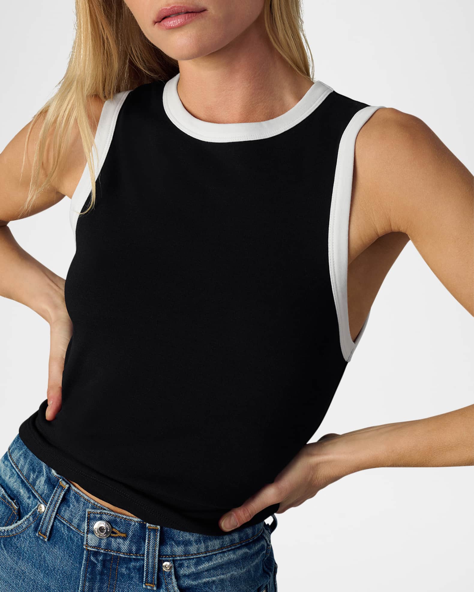 (取寄) ジョーズジーンズ レディース ザ ハイ ネック タンク Joe's Jeans women The High Neck Tank Black THE HIGH NECK TANK – Joe's® Jeans