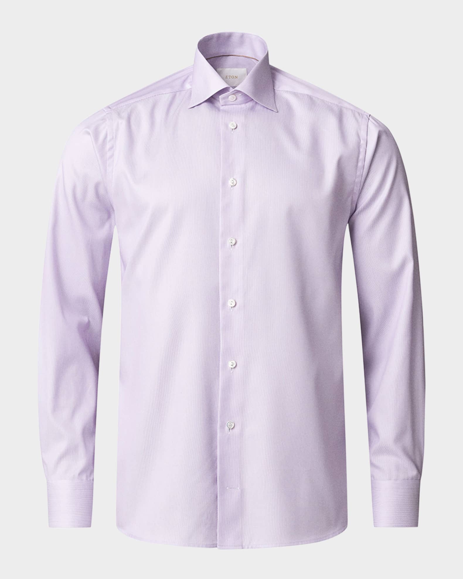 Men's Elevated Textured Supima 120 Slim-Fit Dress Shirt 0