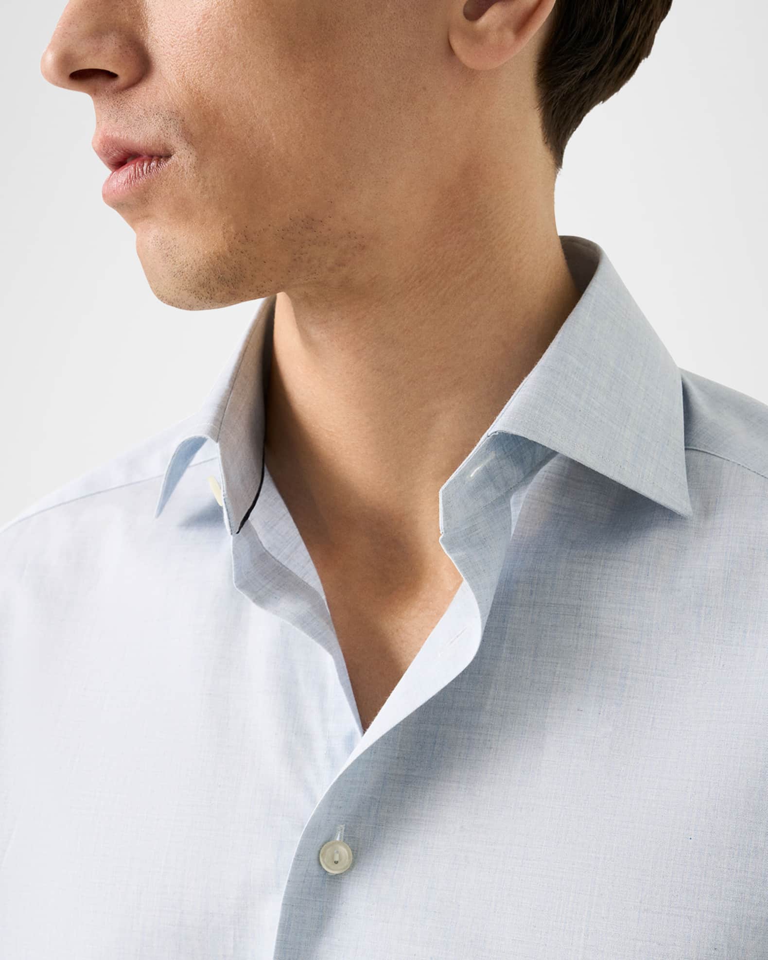 Eton Men's Organic Cotton Twill Slim-Fit Dress Shirt | Neiman Marcus