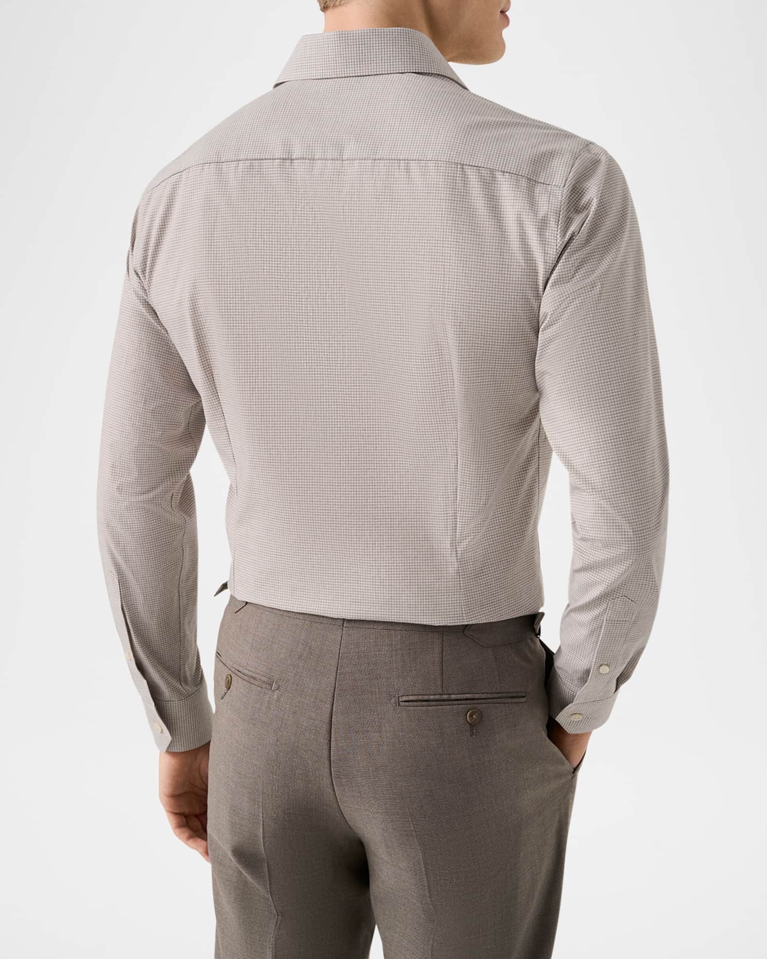 Eton Men's Signature Twill Micro-Check Slim-Fit Dress Shirt | Neiman Marcus