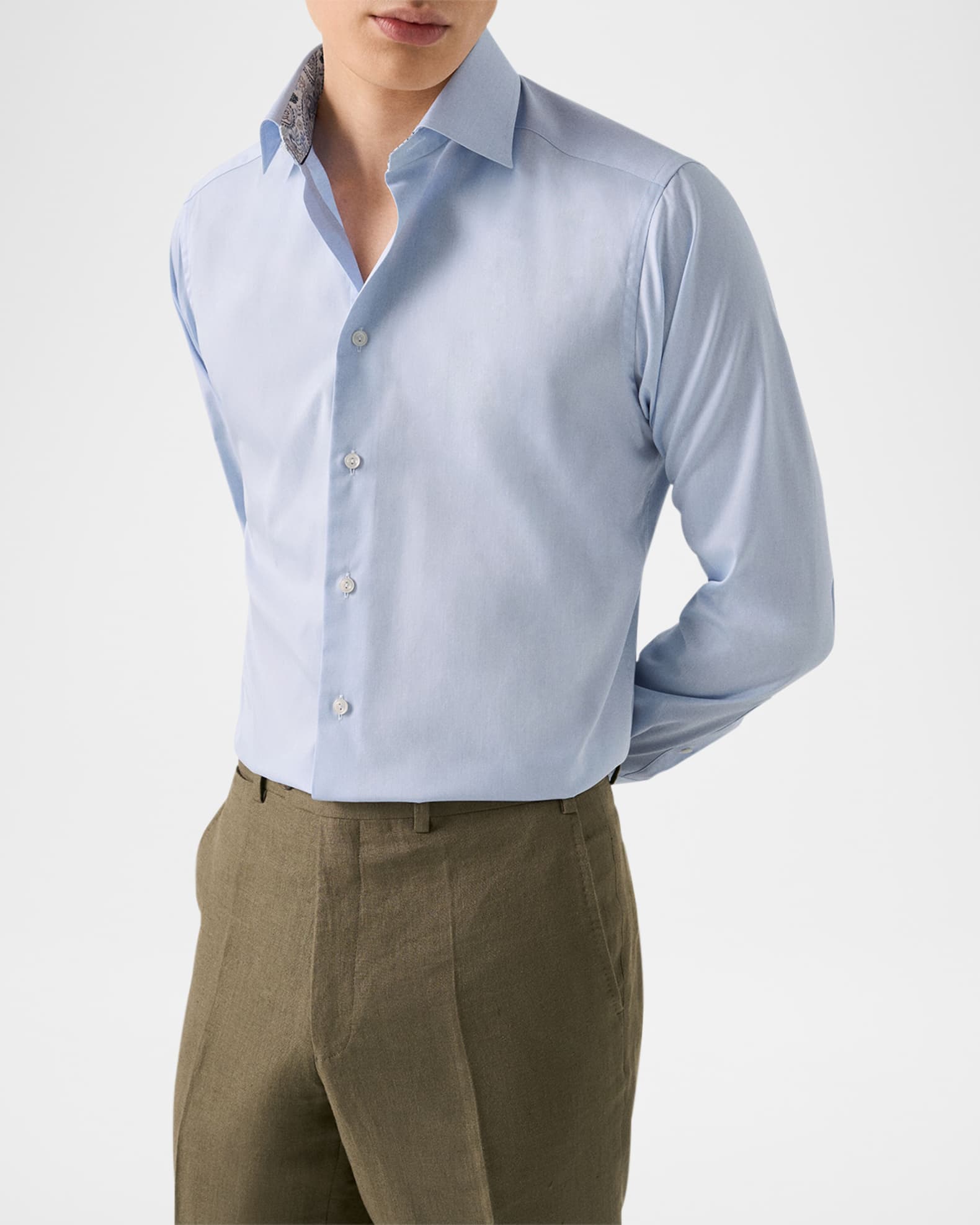 green emerald velvet dress White Signature Twill Contemporary Fit Dress Shirt