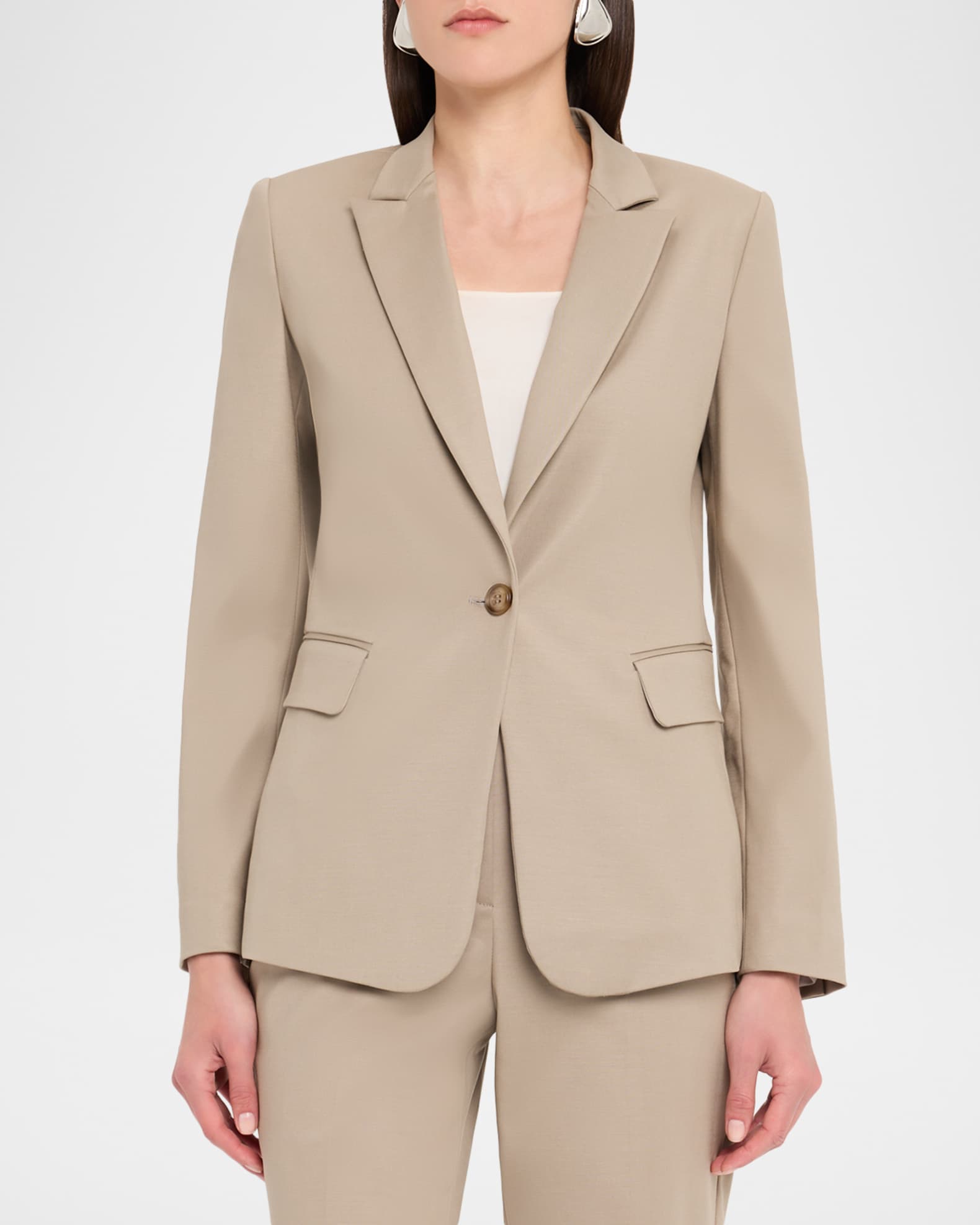 Emporio Armani Cotton Couture Single-Button Blazer Neiman Marcus