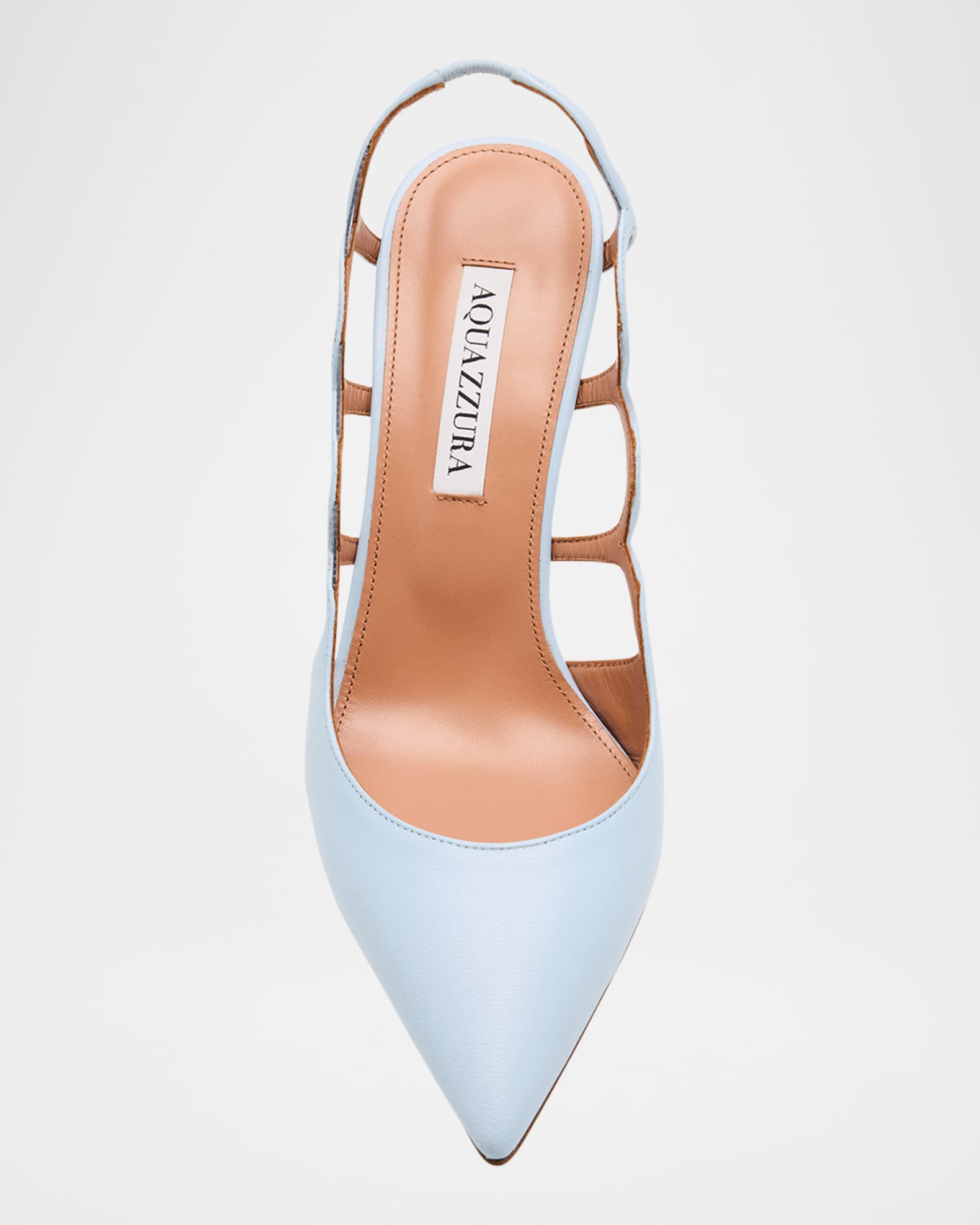 Aquazzura Napa Leather and PVC Endless Love Slingback Pumps