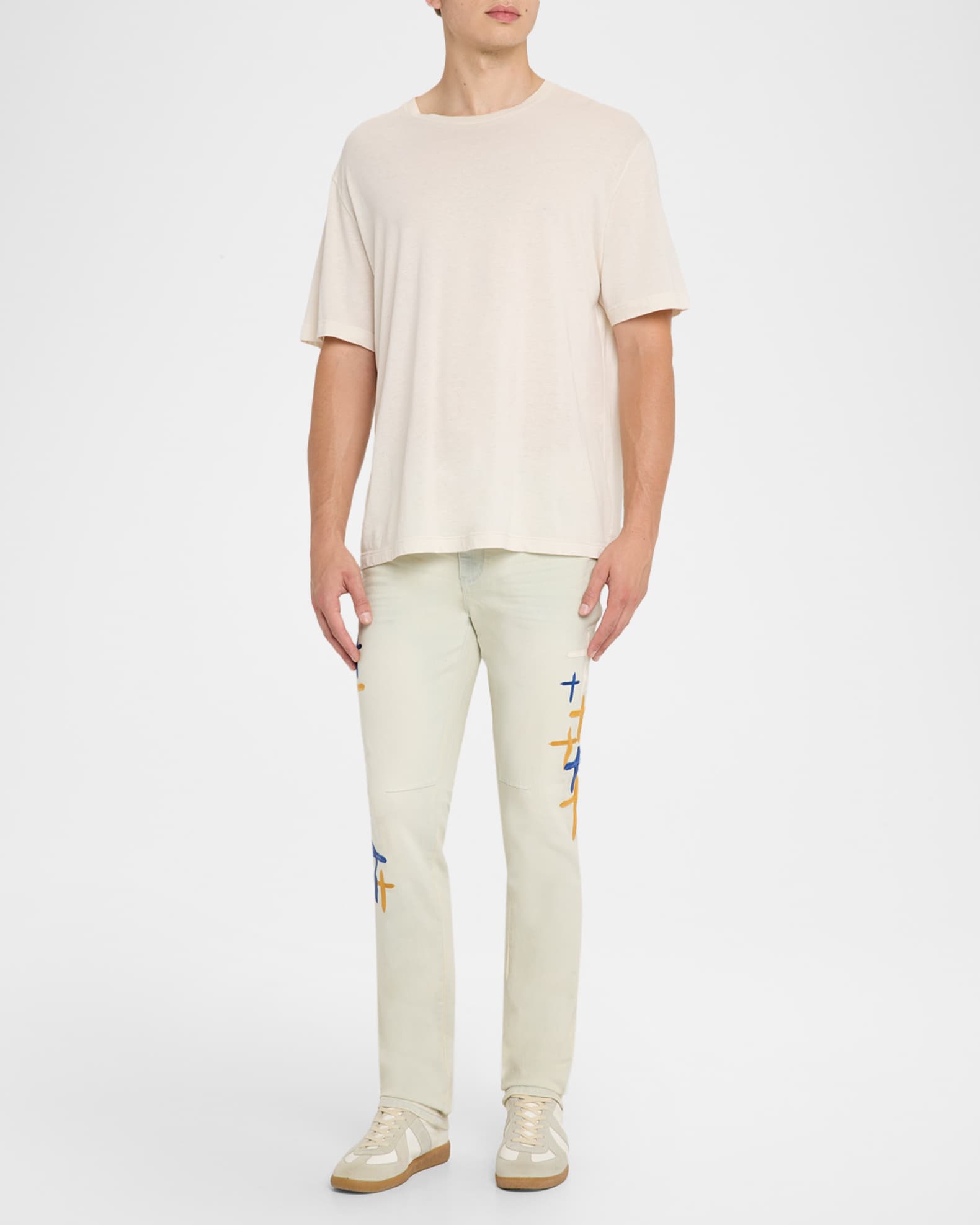 Men's Bryant Embroidered Skinny Jeans 1