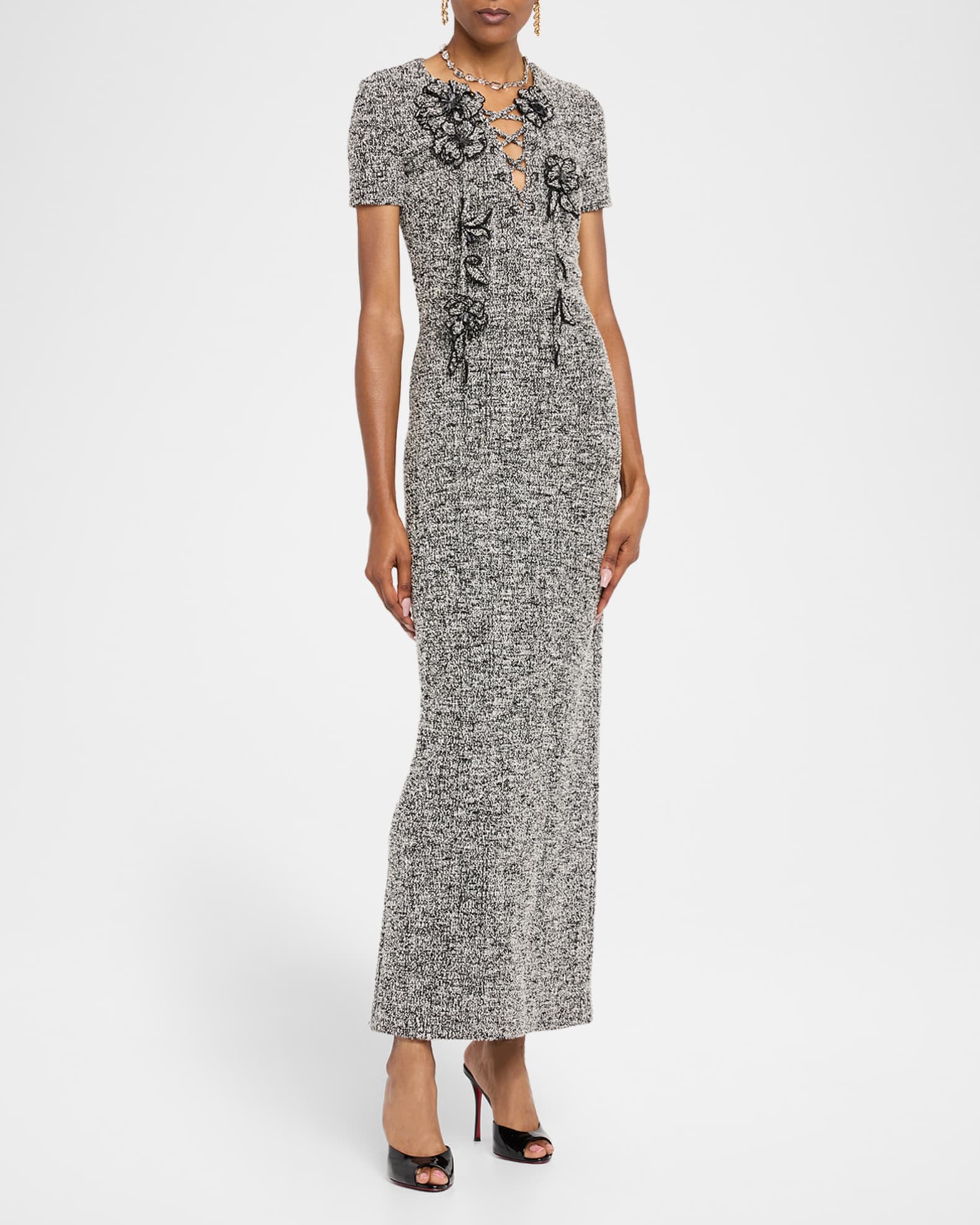 Oscar de La Renta | Boucl Jersey Tweed Dress