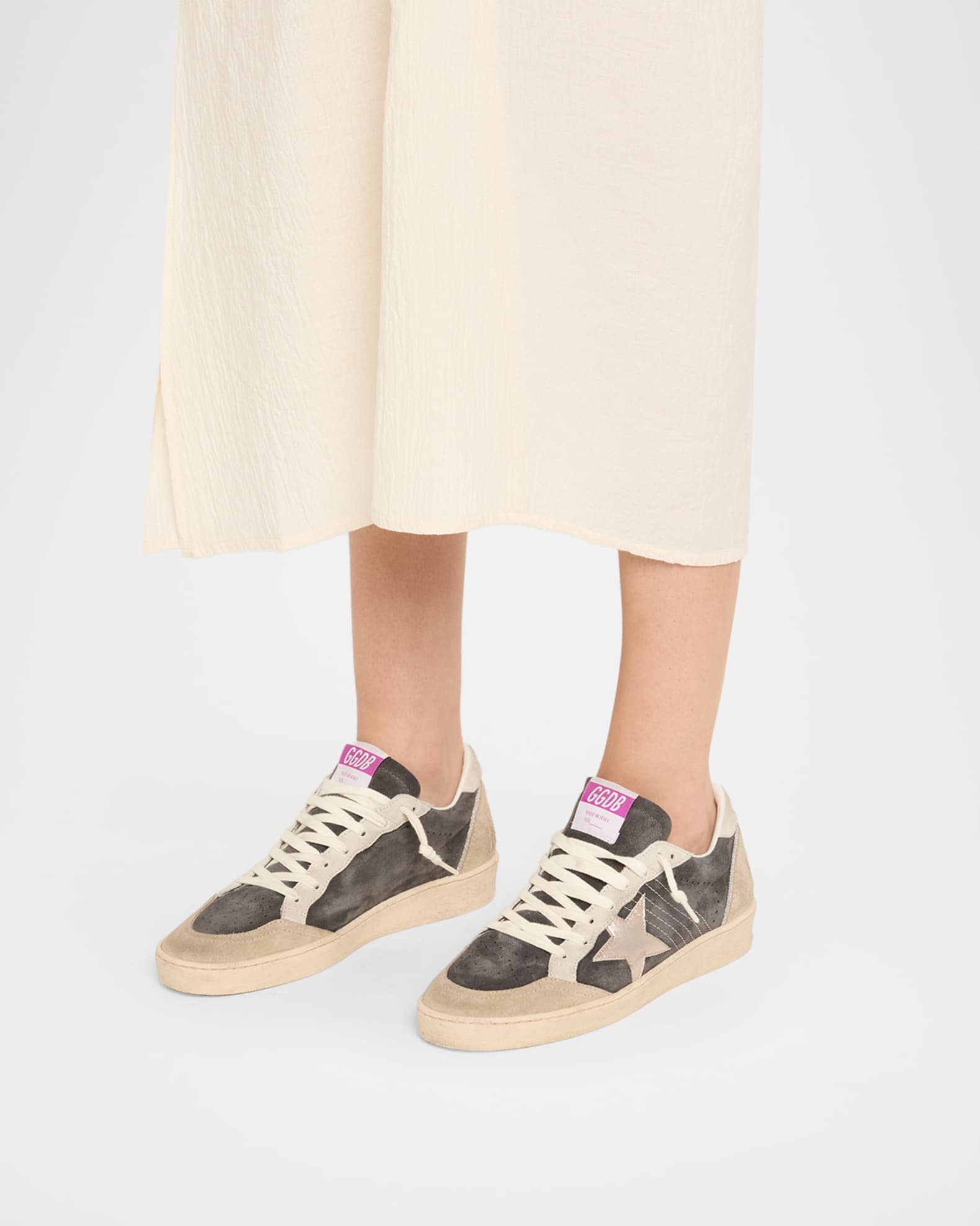 Ballstar Mixed Leather Low-Top Sneakers 1