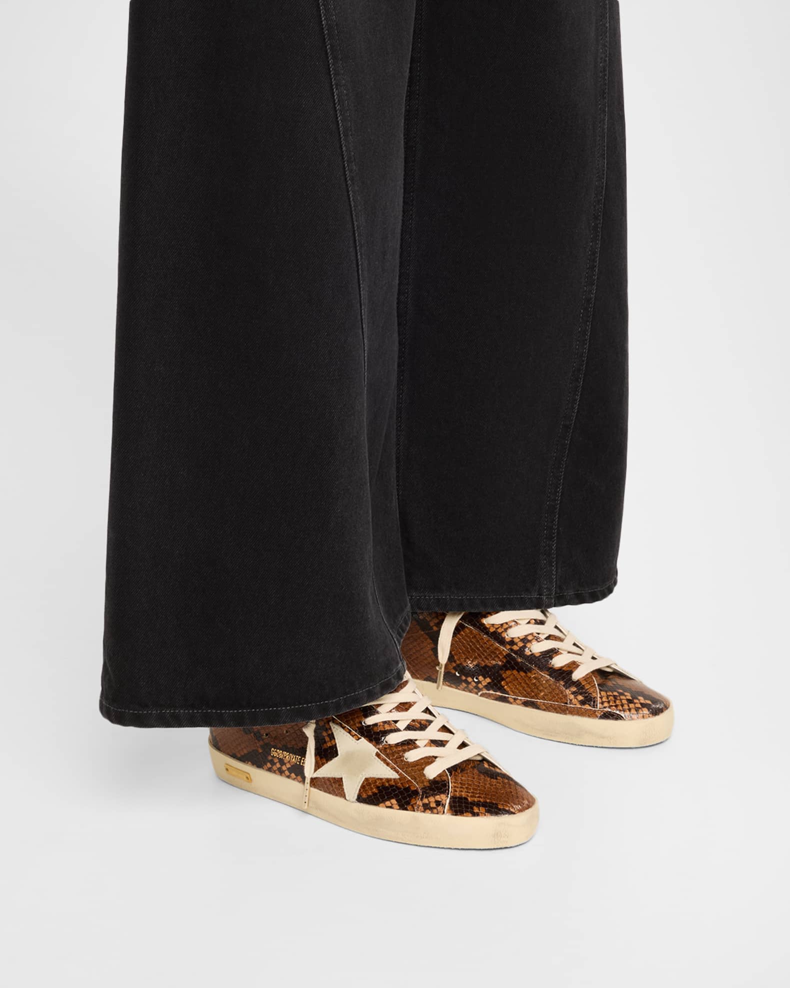 スニーカー Golden  Super Star Leather/Python Print Leather Golden Goose Superstar Pyhton-Print Mixed Leather Low-Top