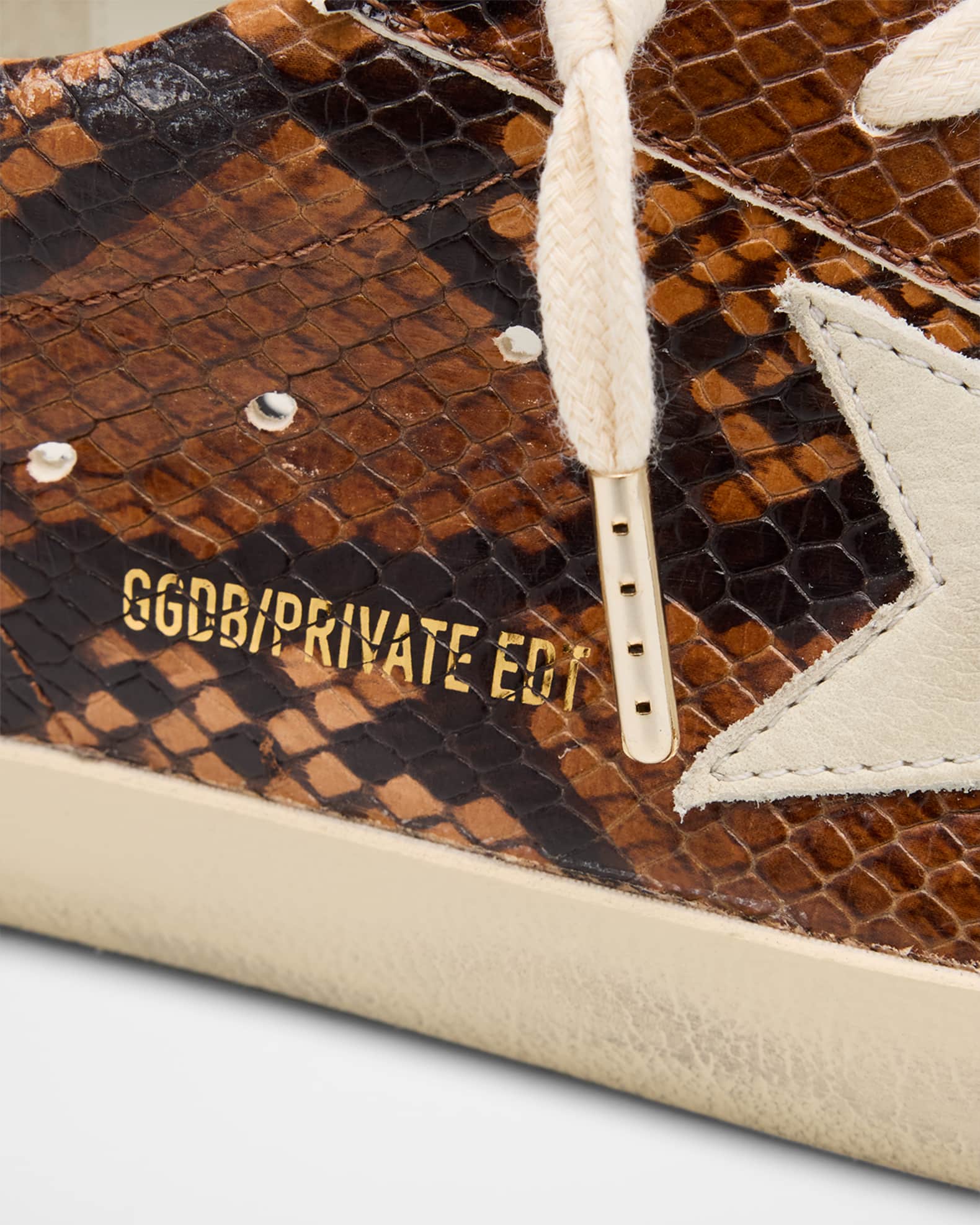スニーカー Golden  Super Star Leather/Python Print Leather Golden Goose Superstar Pyhton-Print Mixed Leather Low-Top