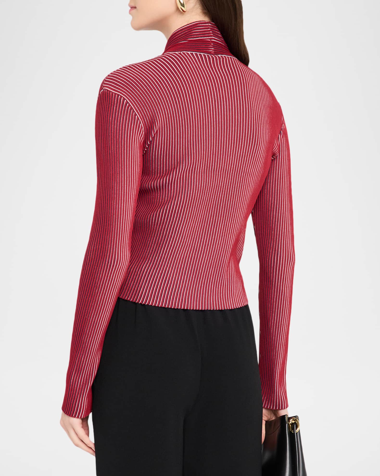 トップス emporio armani knit cardigan Emporio Armani Striped Rib Knit Cardigan | Neiman Marcus