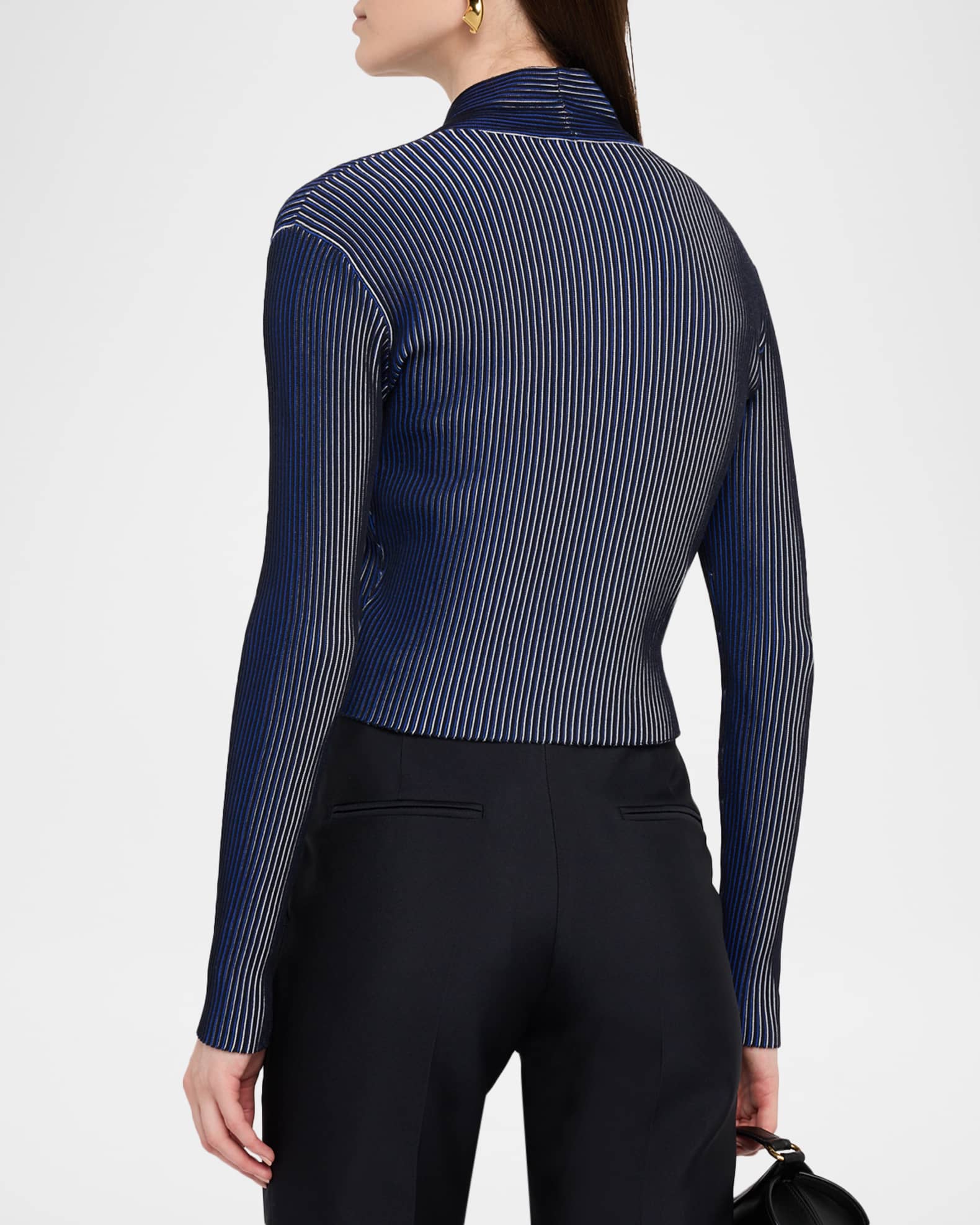 トップス emporio armani knit cardigan Emporio Armani Button-Down Dotted Knit Cardigan | Neiman Marcus
