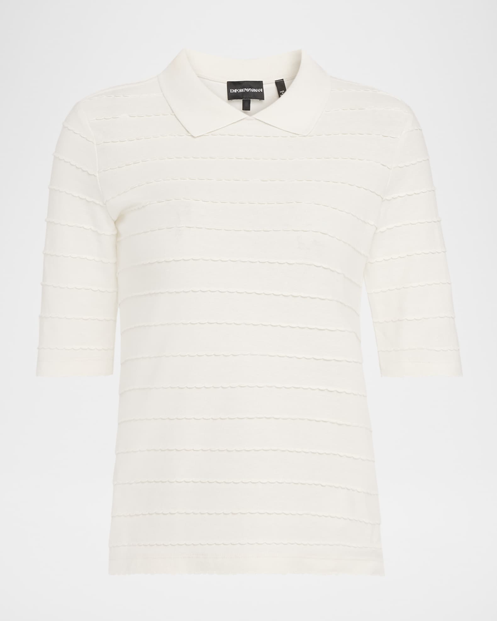 Scallop-Trim Cotton Jersey Tee 0