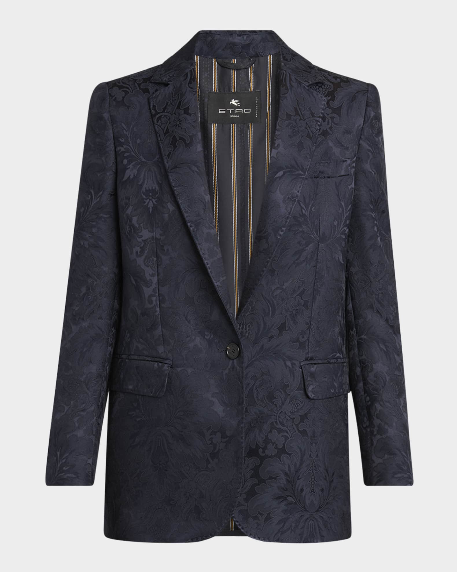 Etro Single-Breasted Brocade Jacket | Neiman Marcus