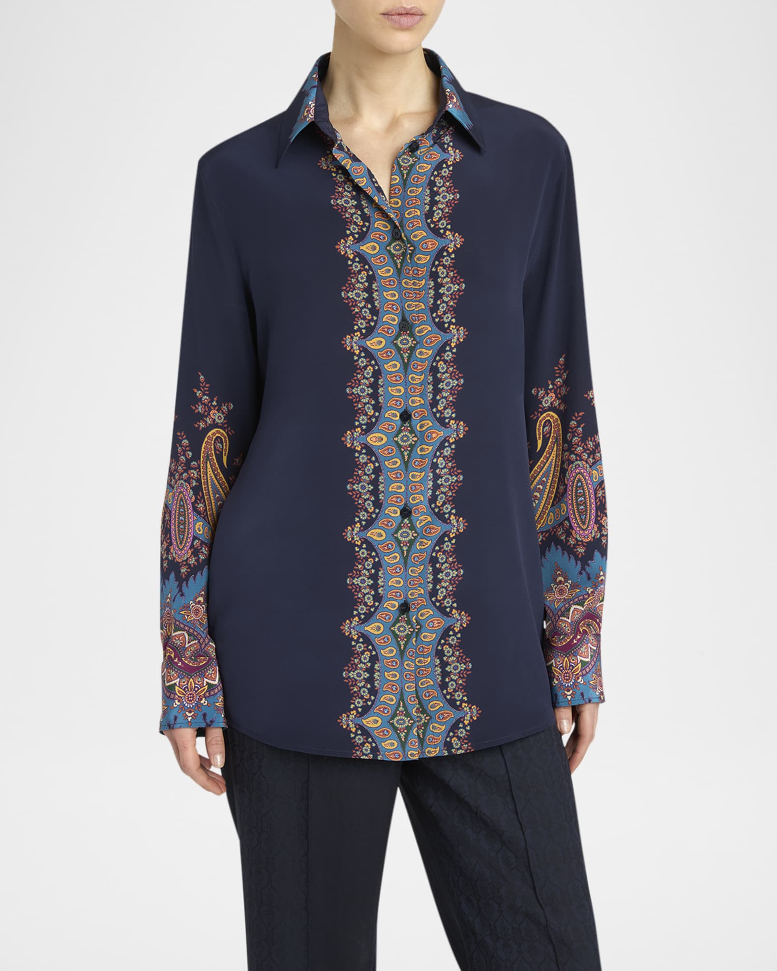 Tシャツ・カットソー ETRO Silk shirt Etro Silk shirt with short sleeves | Men's Clothing | Vitkac