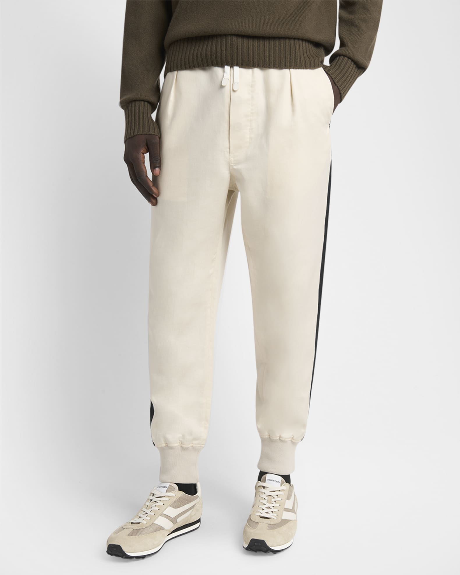 【関税＆送料込み】Tom Ford Pants TOM FORD logo-waistband Lounge Pants | Black | FARFETCH
