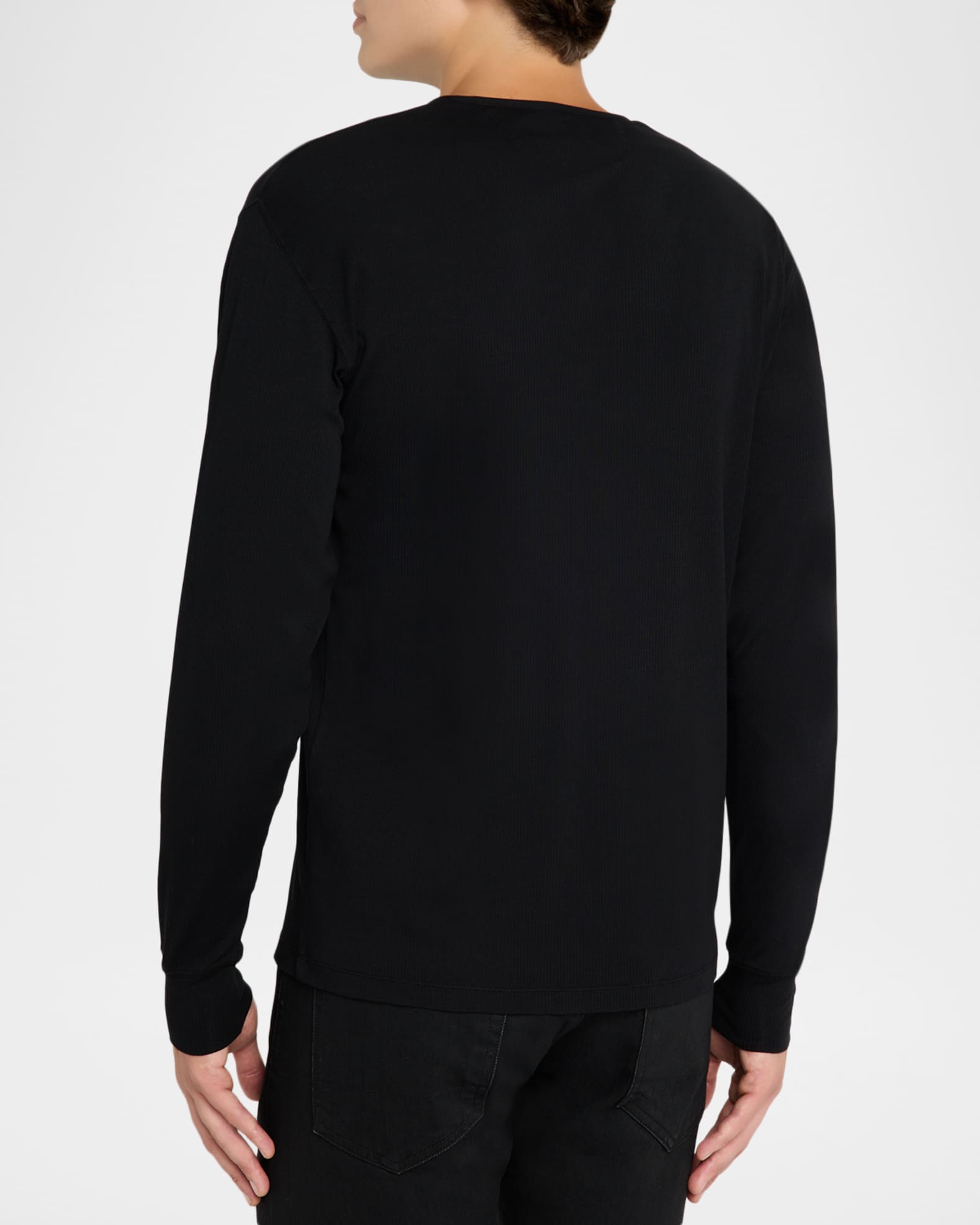 Tシャツ・カットソー TOM FORD RIBBED LONGSLEEVES HENLEY T-SHIRT TOM FORD Men's Ribbed Henley Long-Sleeve T-Shirt | Neiman Marcus