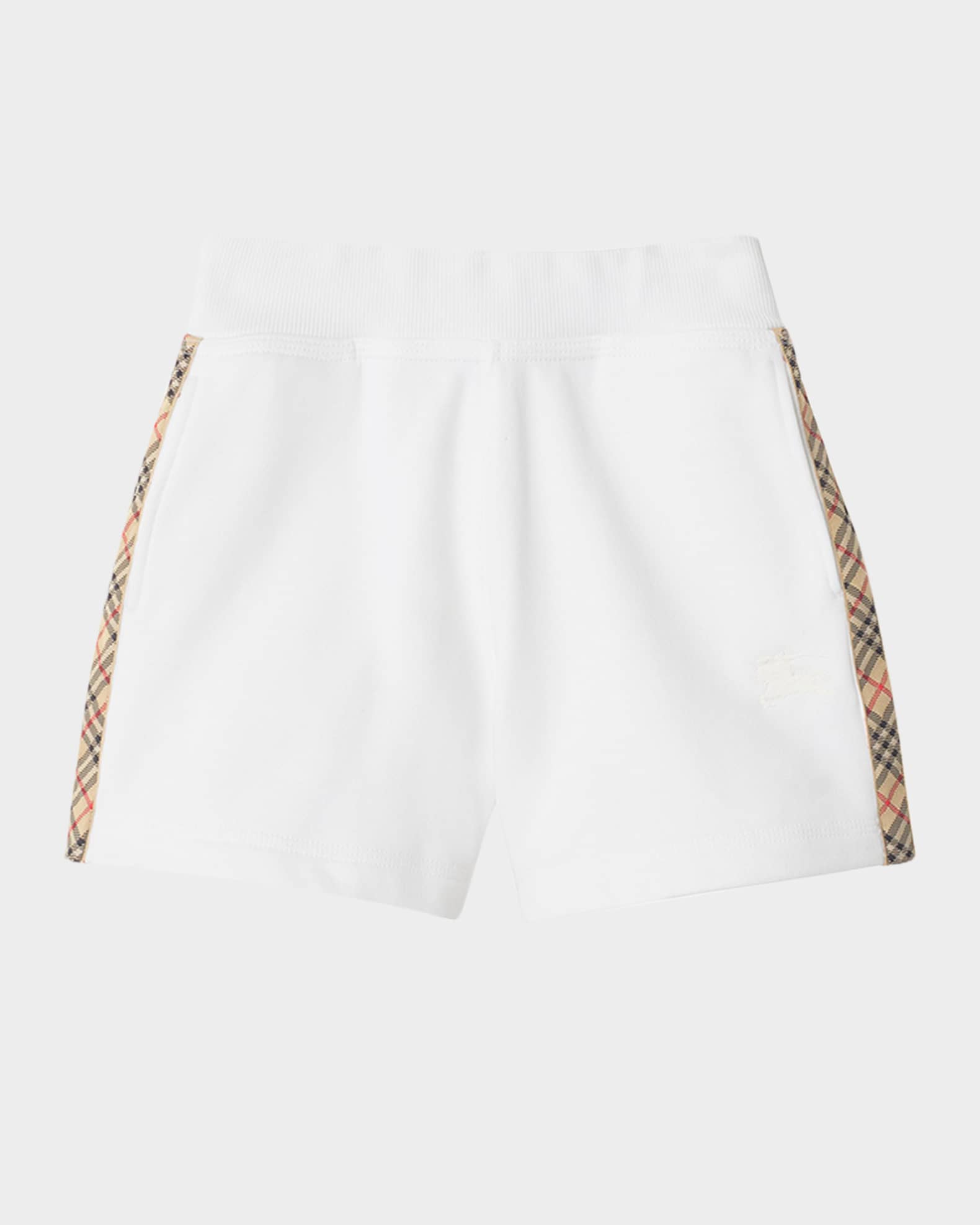 Girl's Caterina Check Tape Cotton Shorts, Size 3-14 0
