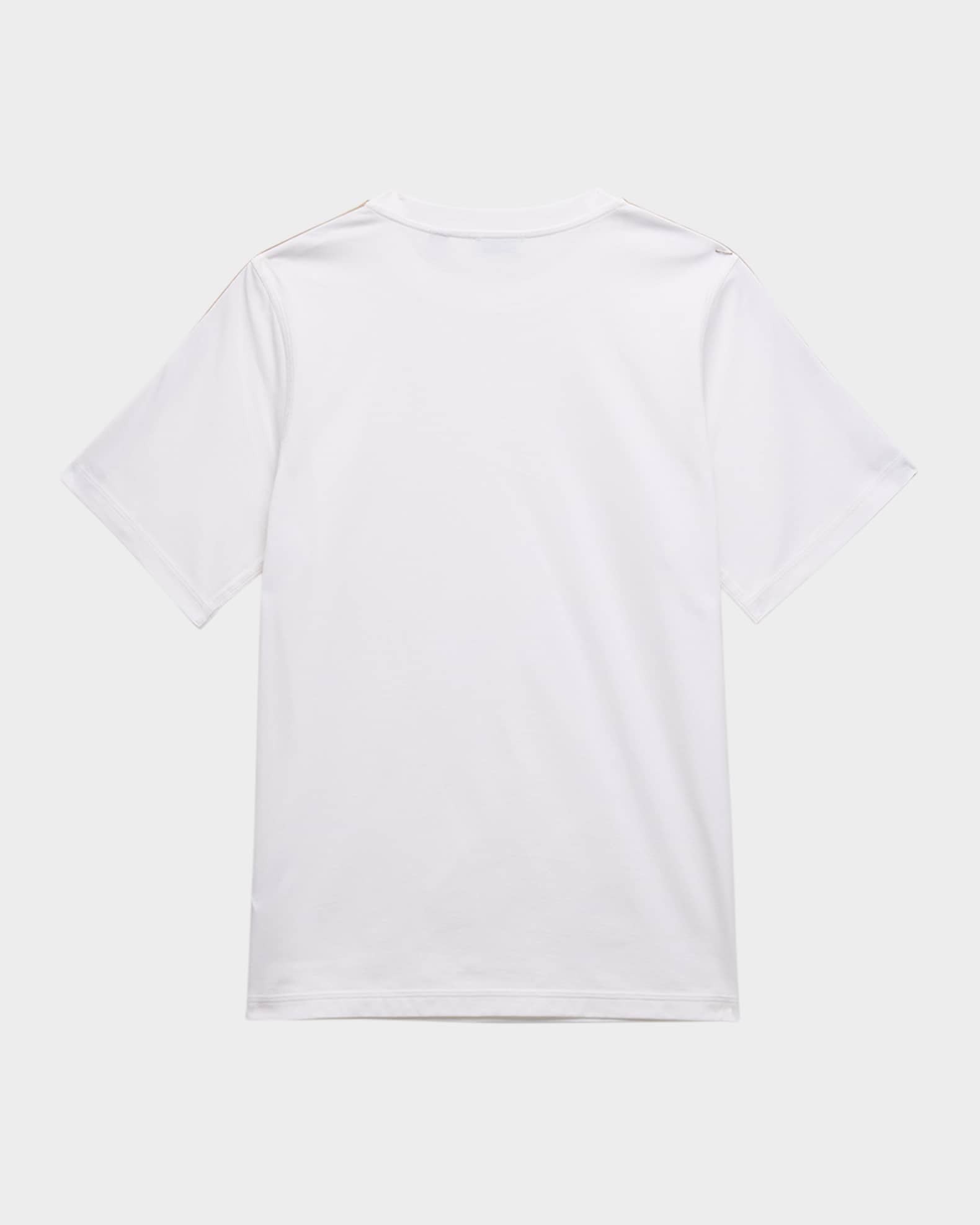 最終価格BURBERRY ホワイト Tシャツ Sサイズ Burberry Girl's Cedar Check Tape Short-Sleeve Crewneck T-Shirt