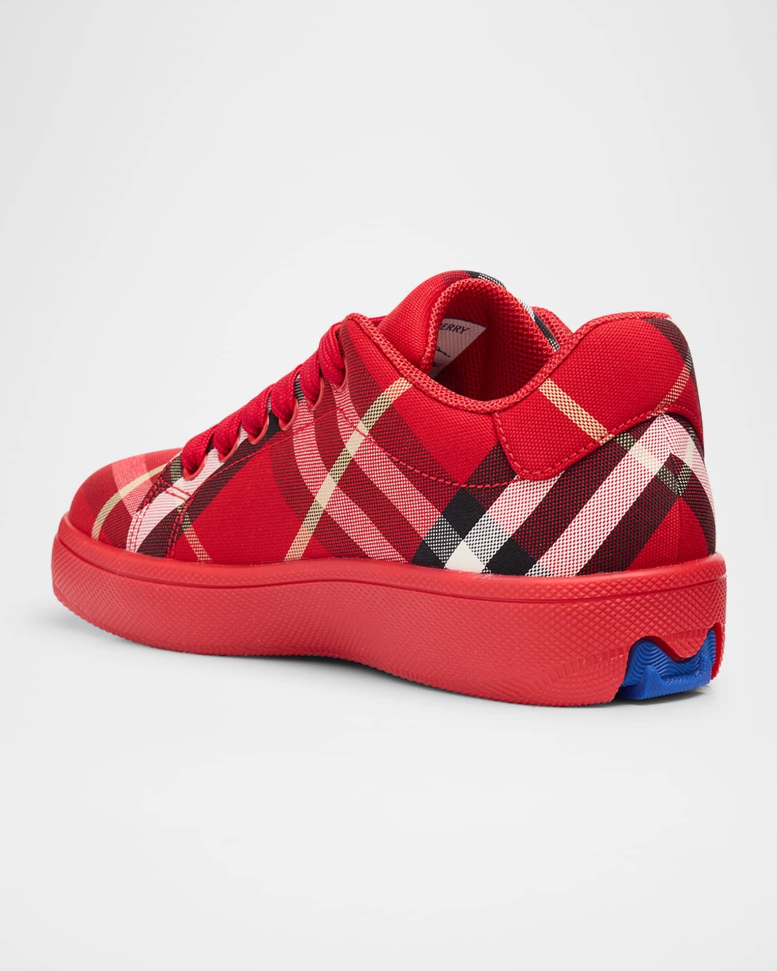 Burberry Boy's Cambridge Cotton Check Sneakers, Toddler/Kid