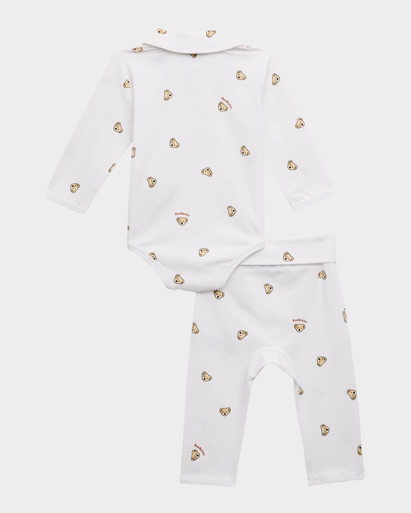 Boy's Gene Bear-Print Bodysuit & Pants Gift Box, Size Newborn-6M 1