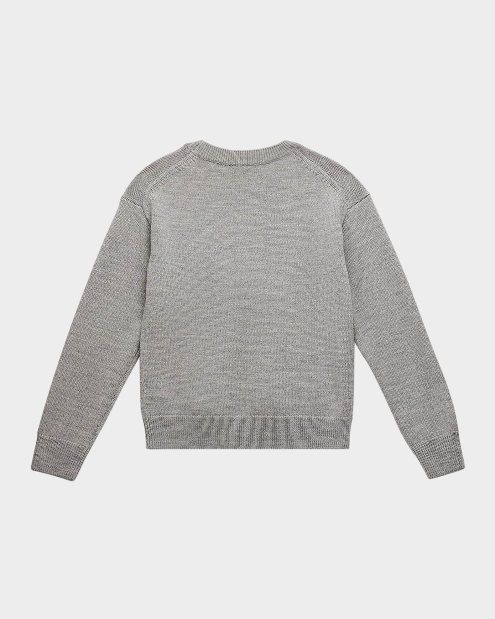 ラスト１【新品】Burberry キッズ ロゴ トレーナー くま グレー 4Y Burberry Boy's Teddy Scarf Crewneck Sweater, Size 3-14 | Neiman Marcus